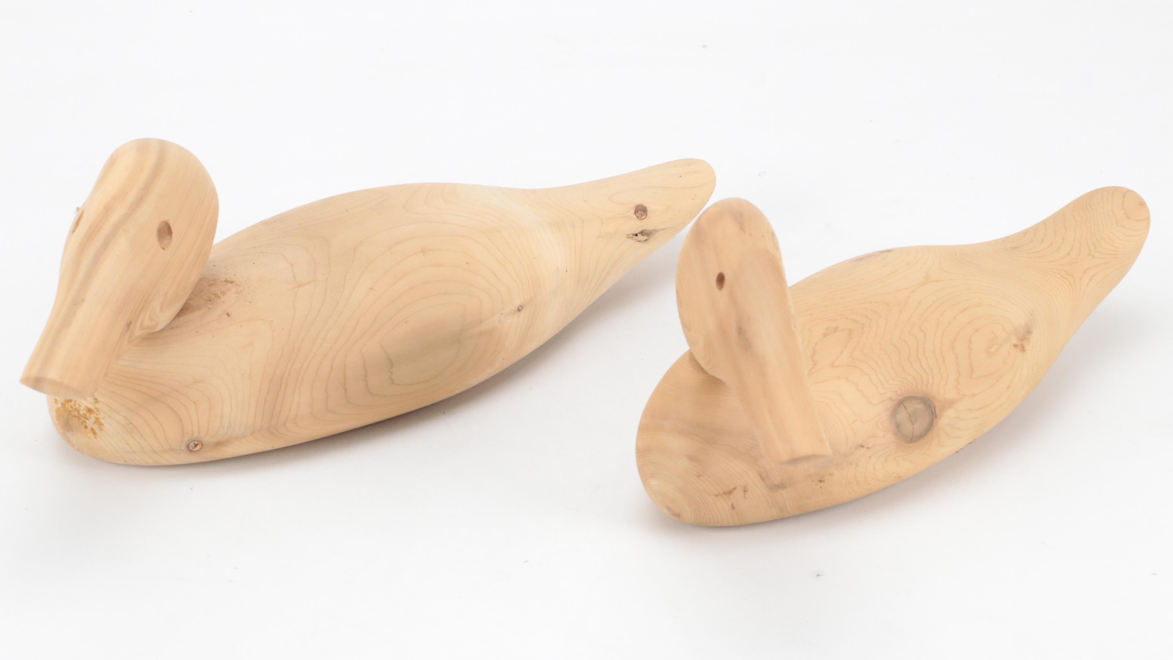 Unfinished Wood Duck Figurine Blanks