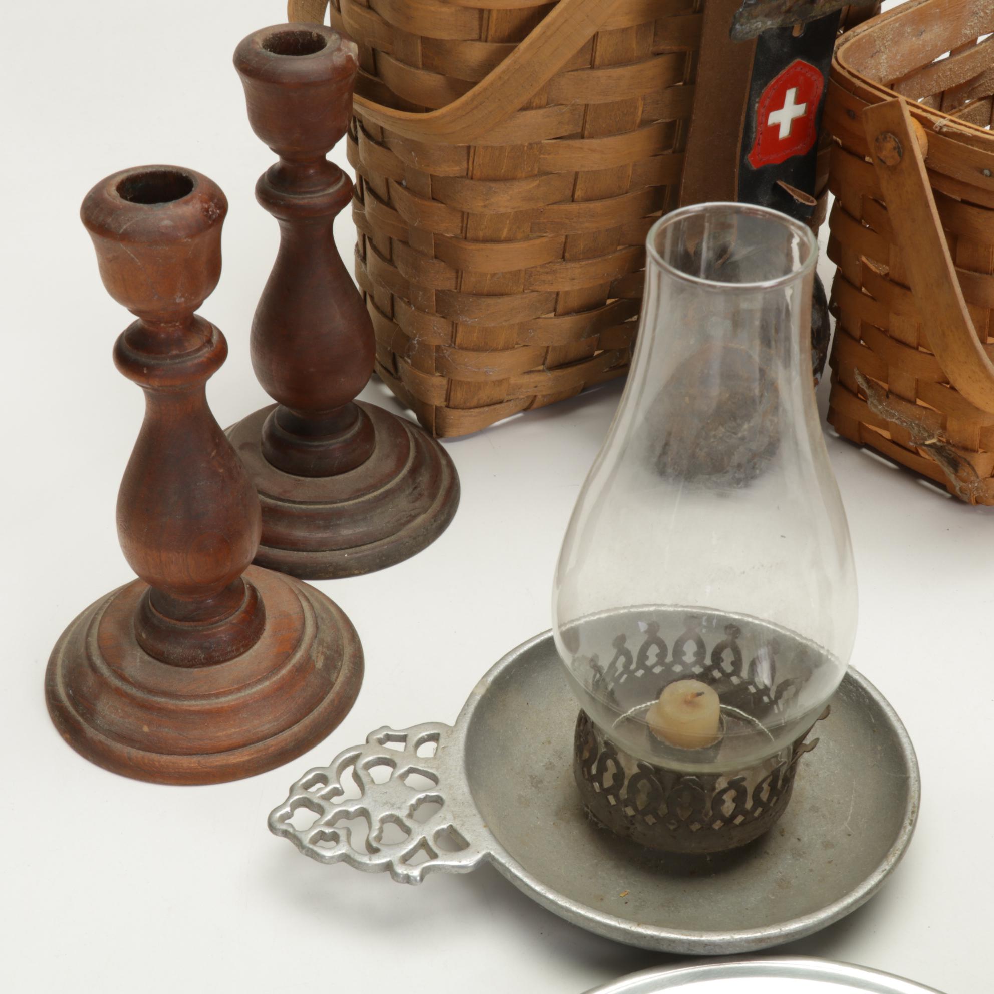 Longaberger Baskets, Utensils, Pewter Table Accessories and Other Decor