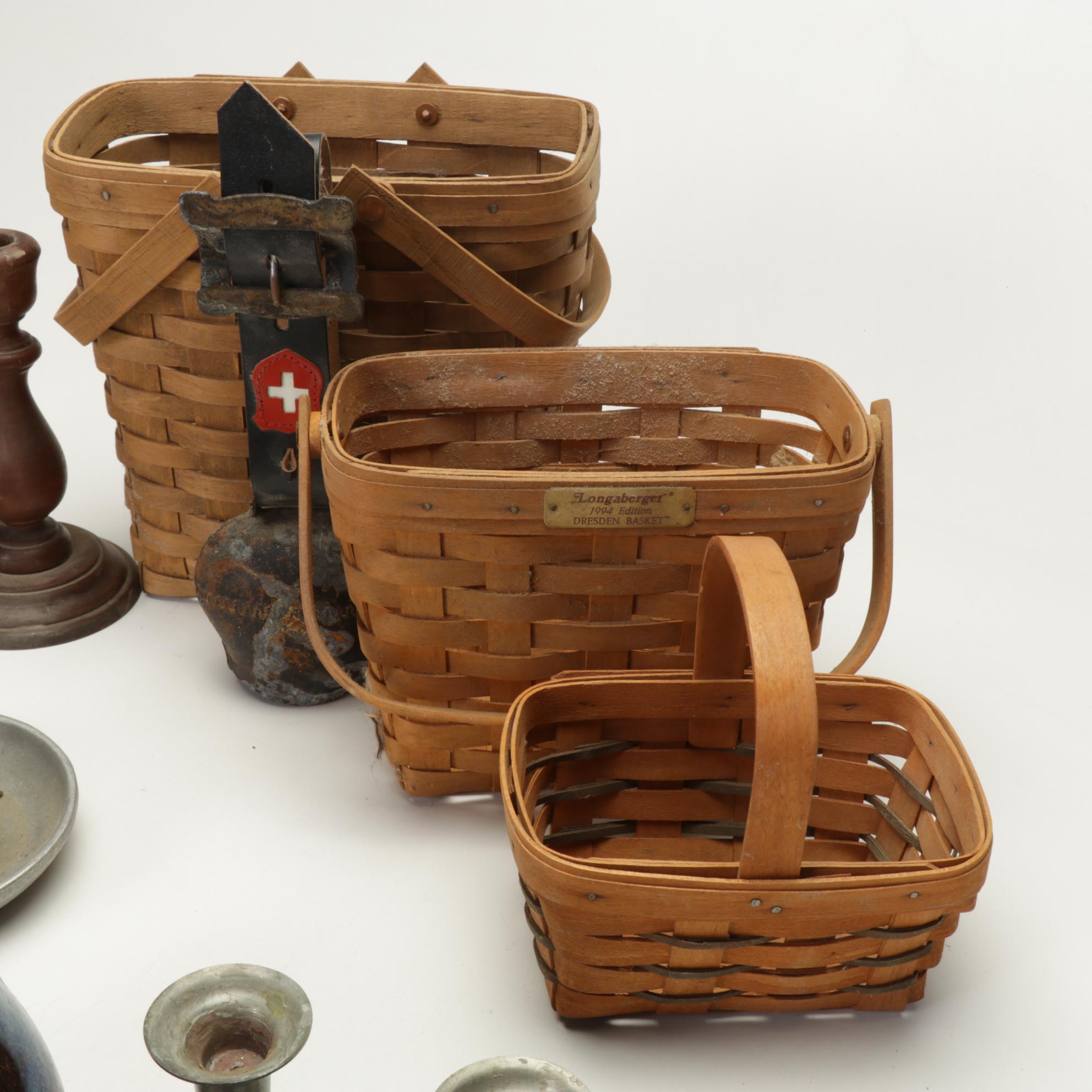 Longaberger Baskets, Utensils, Pewter Table Accessories and Other Decor