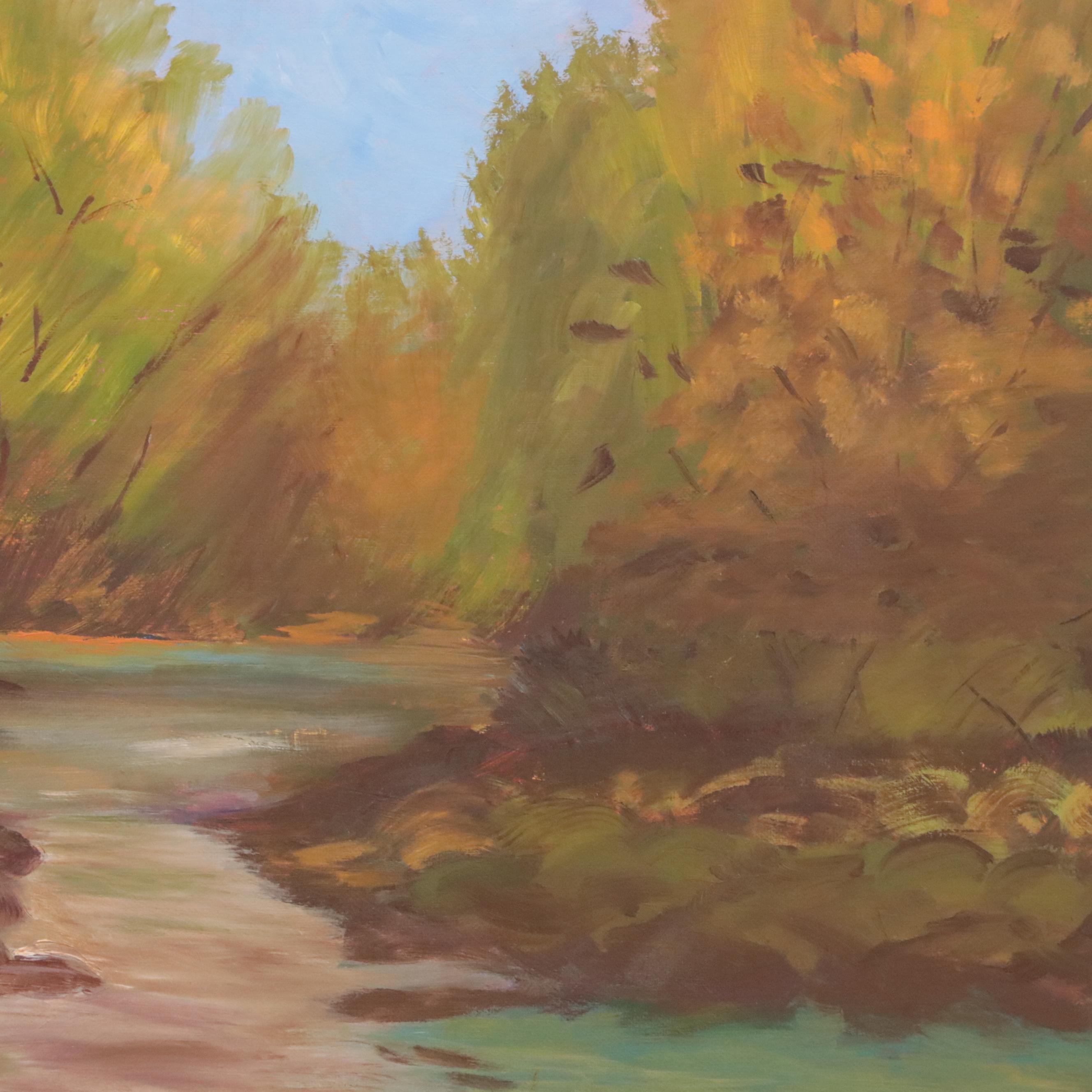 Geneva Bass Oil Painting "Peace in the Woods", 1968