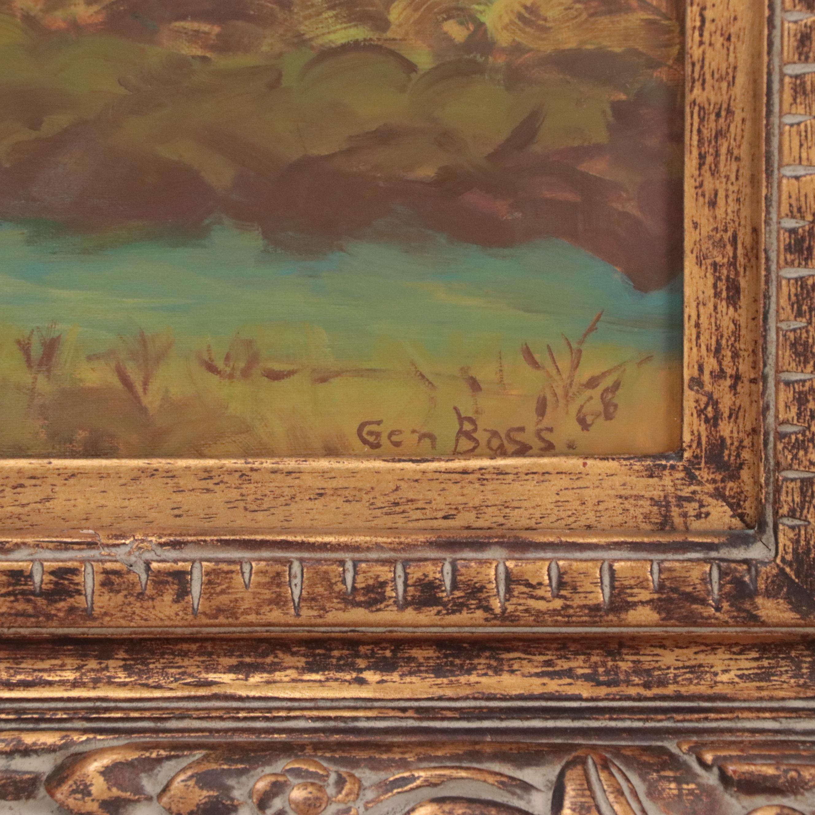 Geneva Bass Oil Painting "Peace in the Woods", 1968