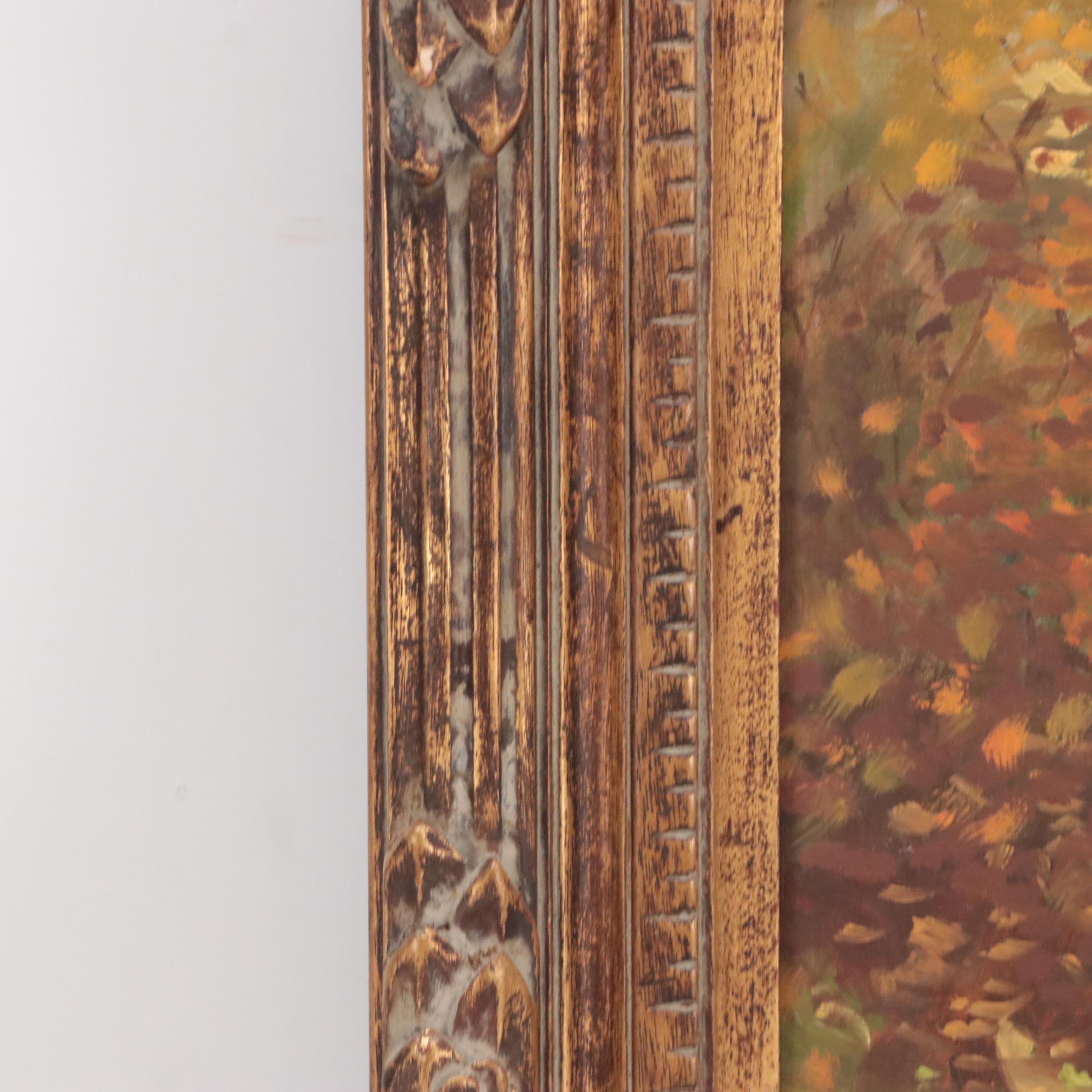 Geneva Bass Oil Painting "Peace in the Woods", 1968