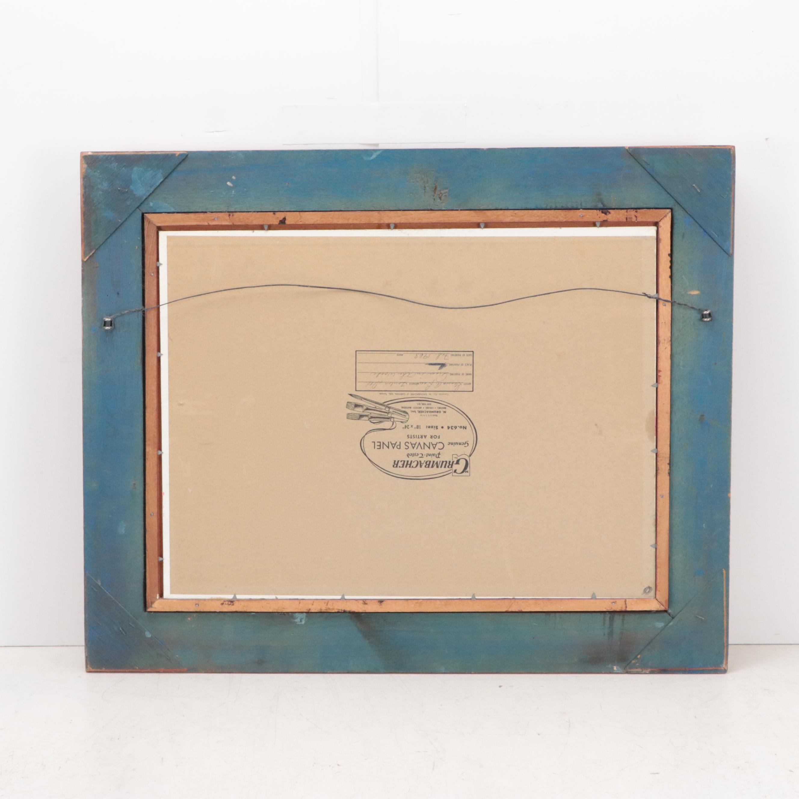 Geneva Bass Oil Painting "Peace in the Woods", 1968