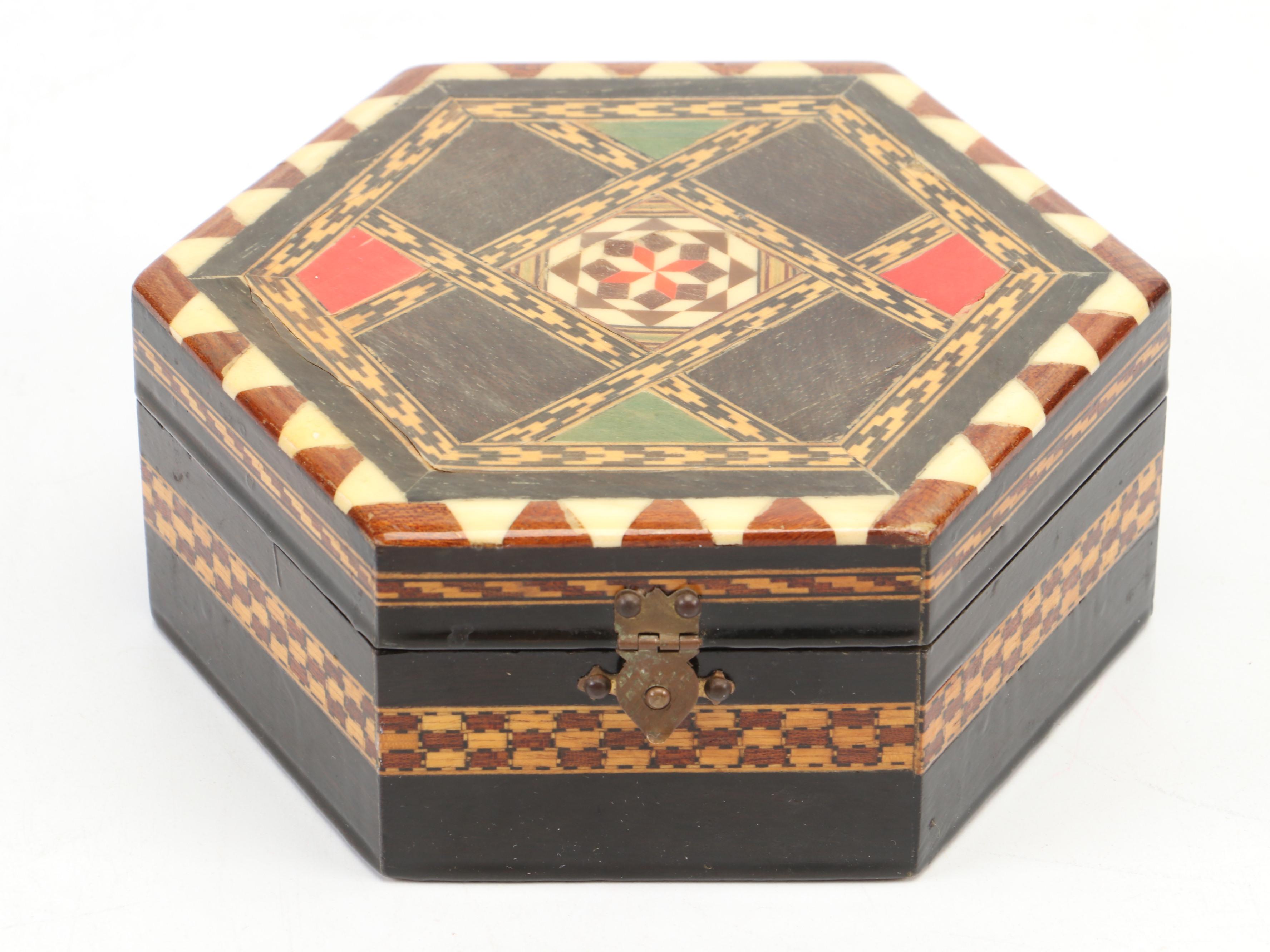 Bronze Enameled Foal Bookend With Two Intarsia Wood Inlay Boxes