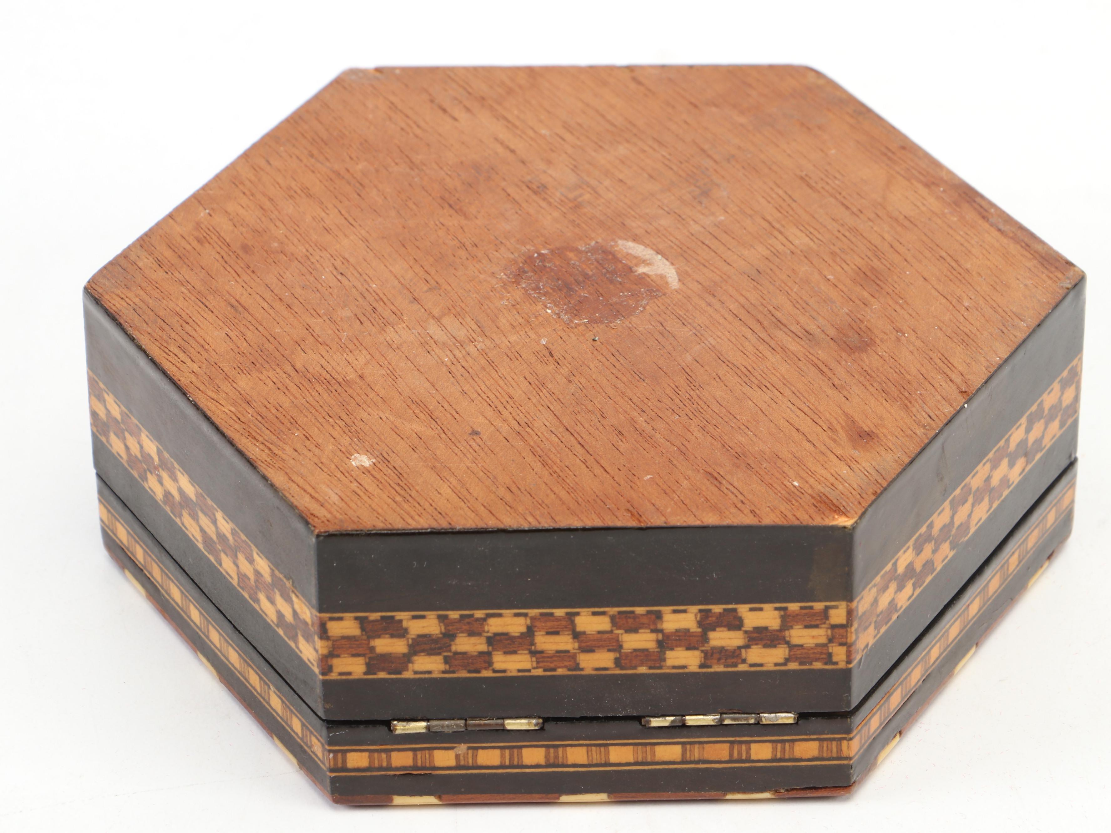 Bronze Enameled Foal Bookend With Two Intarsia Wood Inlay Boxes