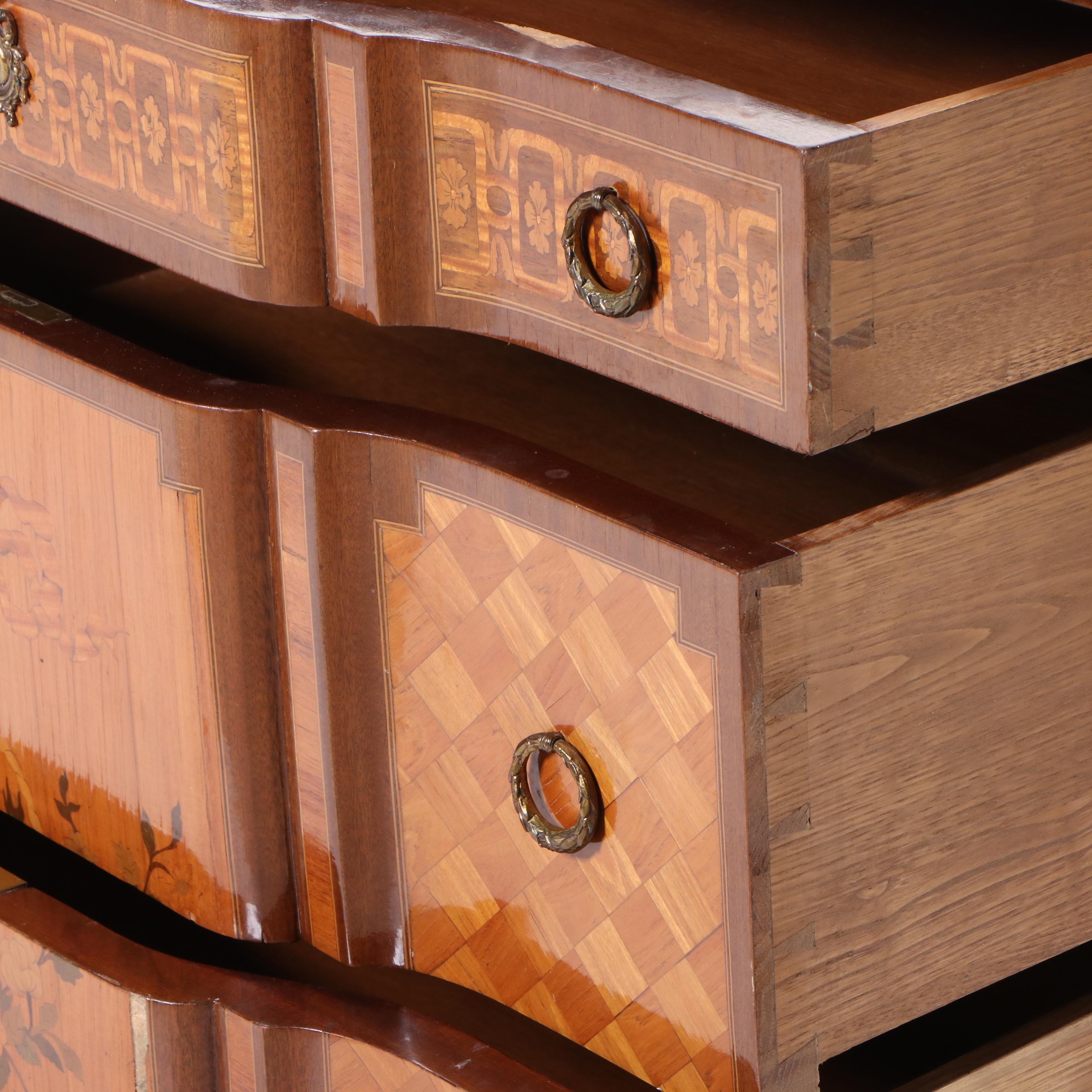 Maison François Daïdé Louis XVI Style Gilt Metal, Marquetry, and Marble Commode