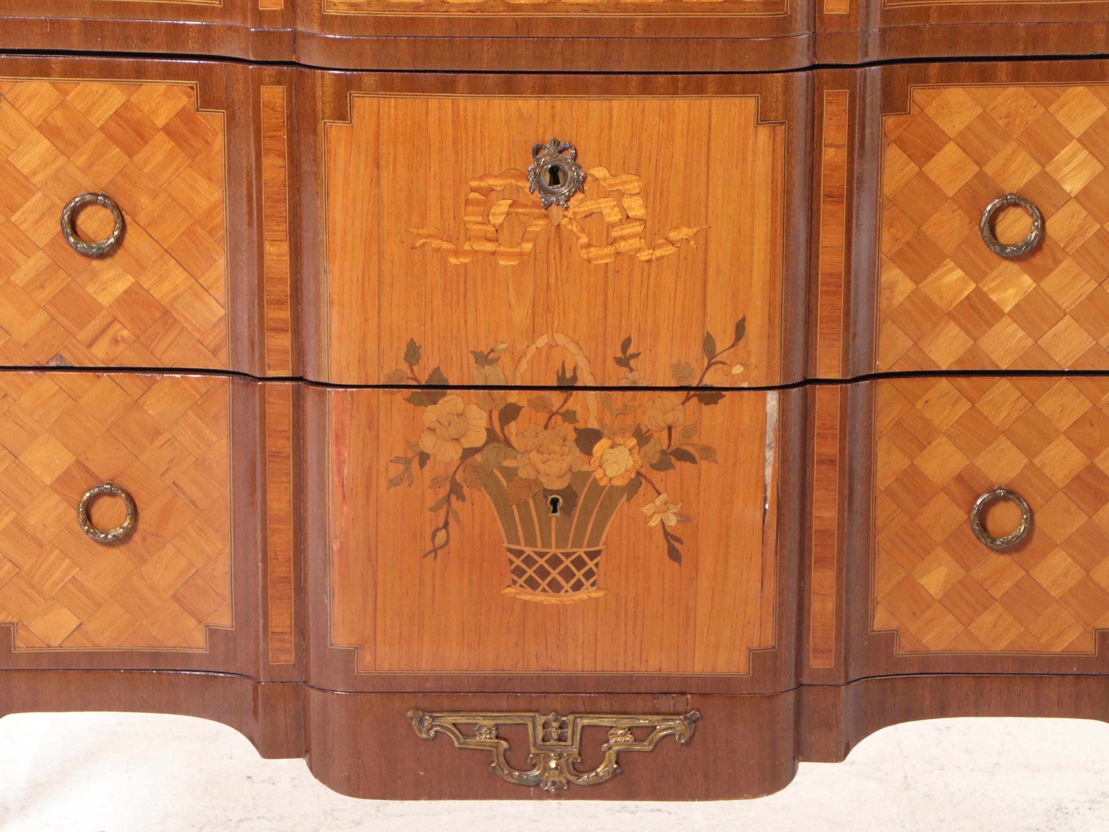 Maison François Daïdé Louis XVI Style Gilt Metal, Marquetry, and Marble Commode