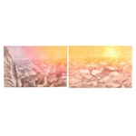 Roy Purcell Diptych Etchings "Grand Canyon Suite I and II," Circa 1980