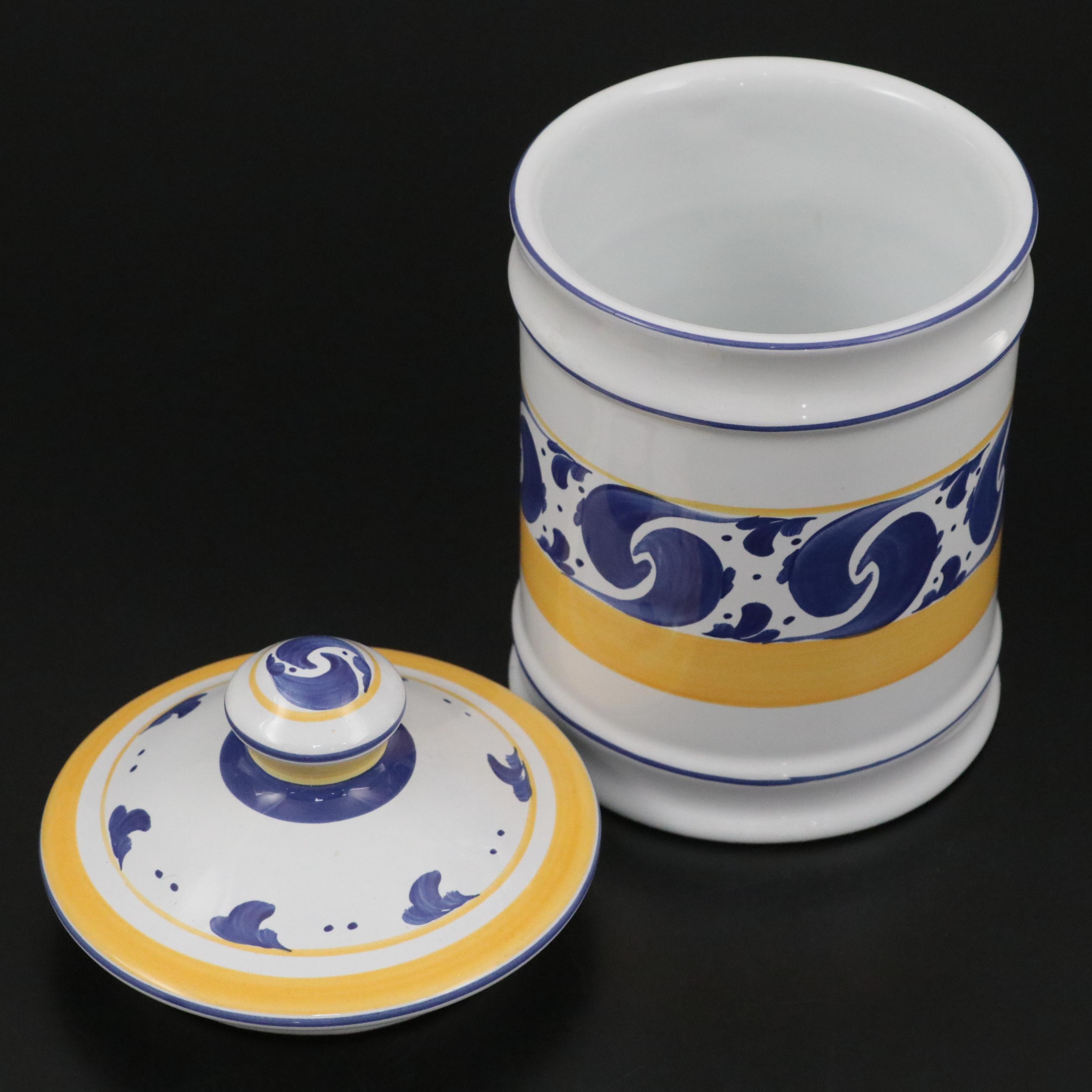 Herend Village Pottery "Splash" Canister