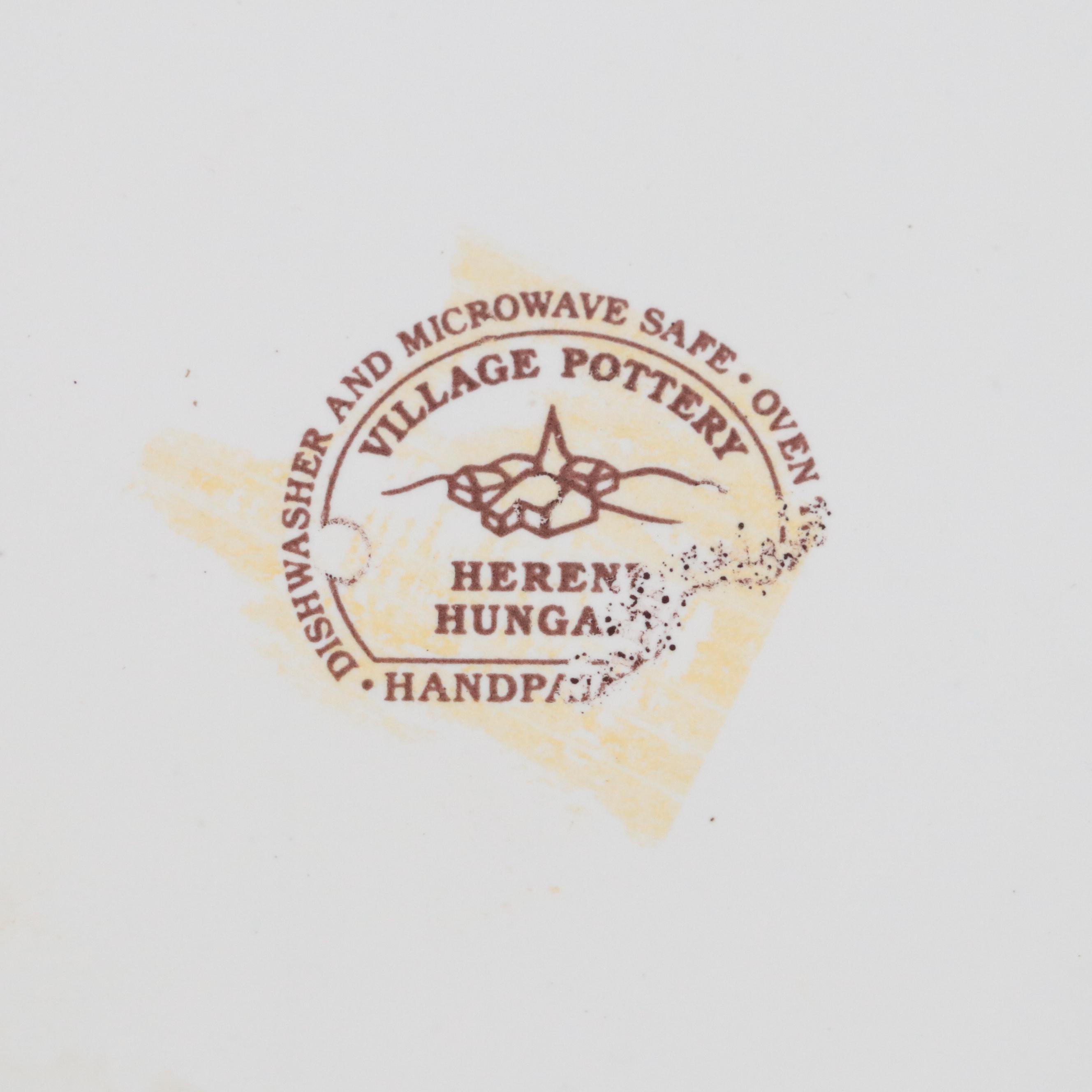 Herend Village Pottery "Splash" Canister