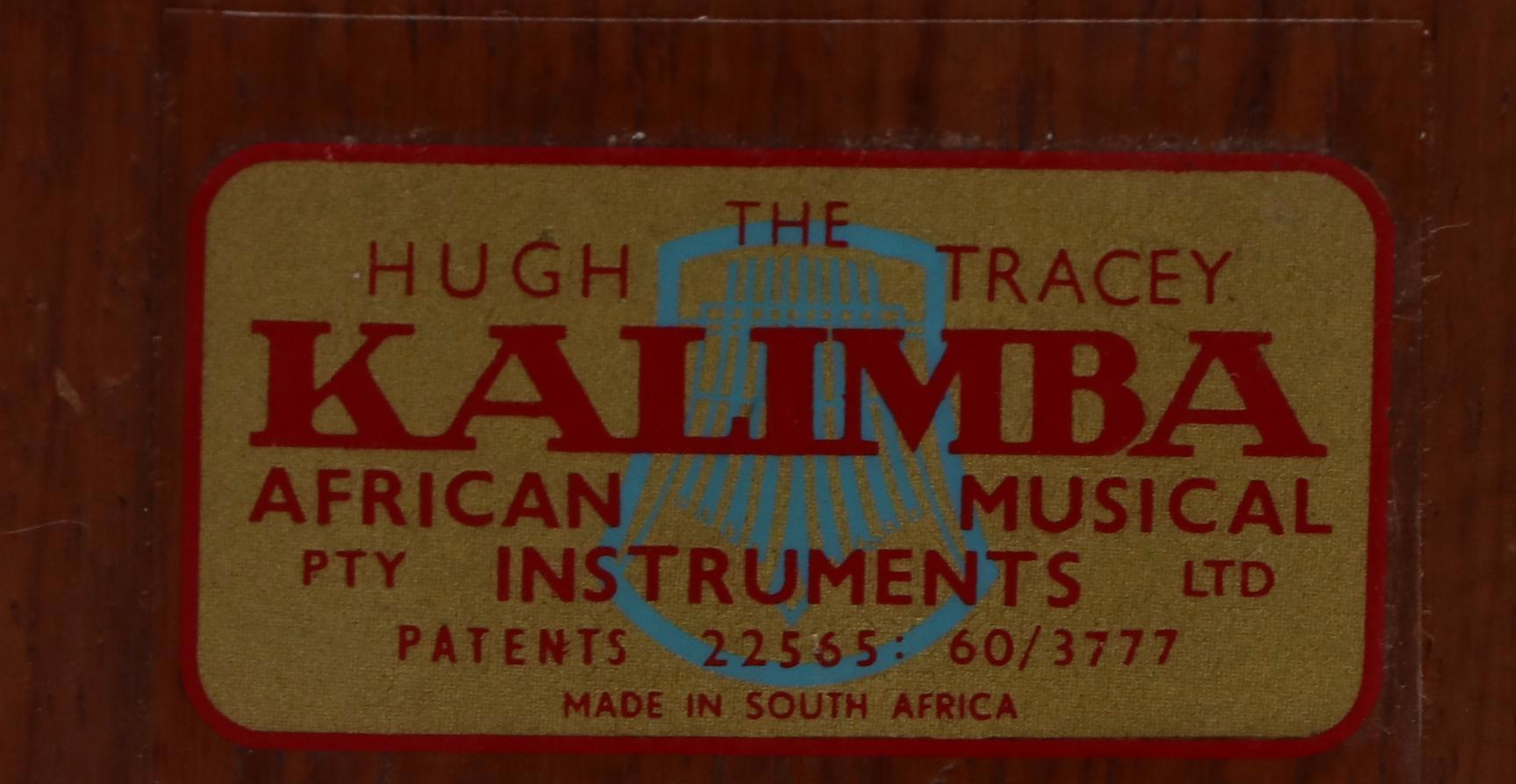 South African "Hugh Tracey Kalimba" Kiaat Wood Thumb Piano