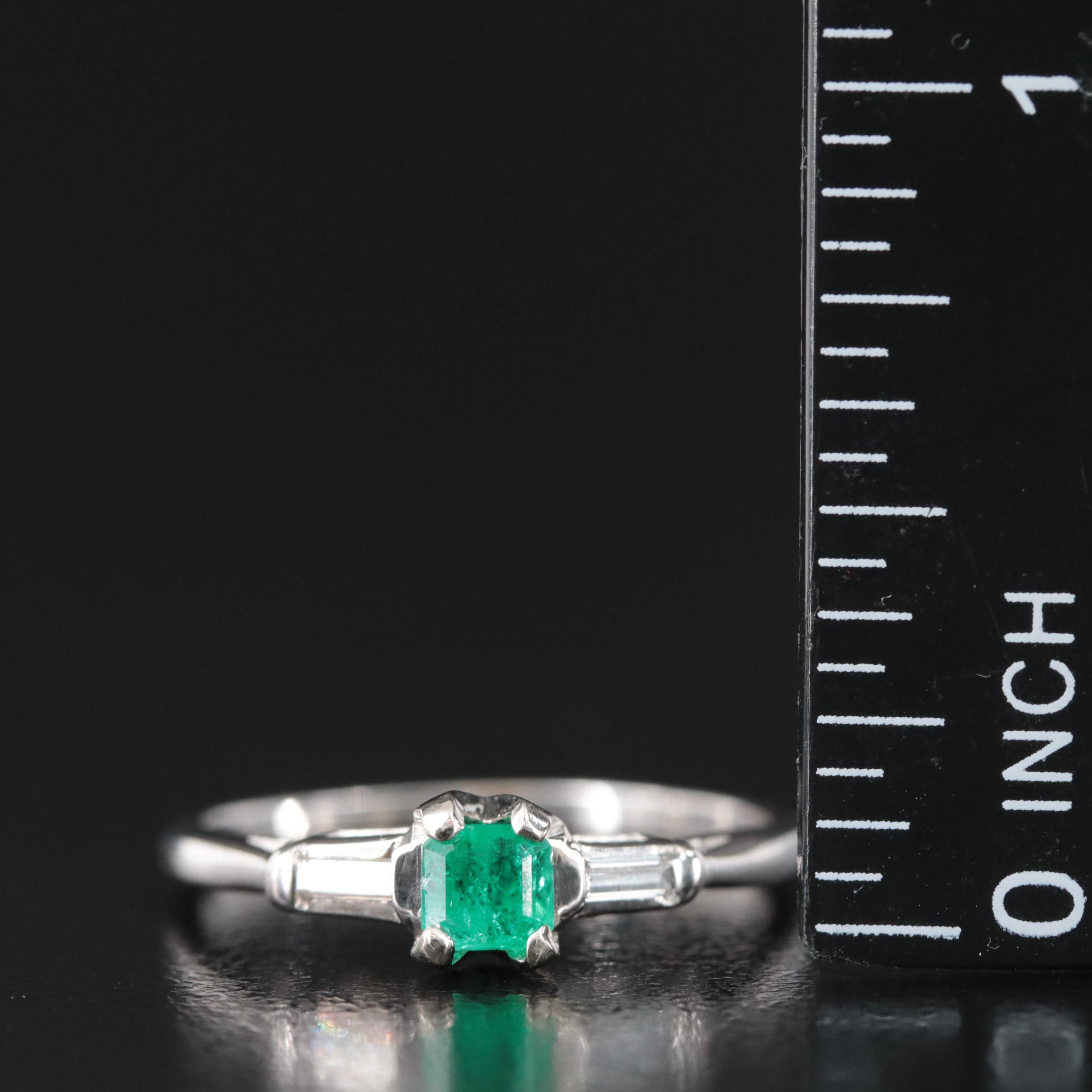 14K Emerald and Diamond Ring