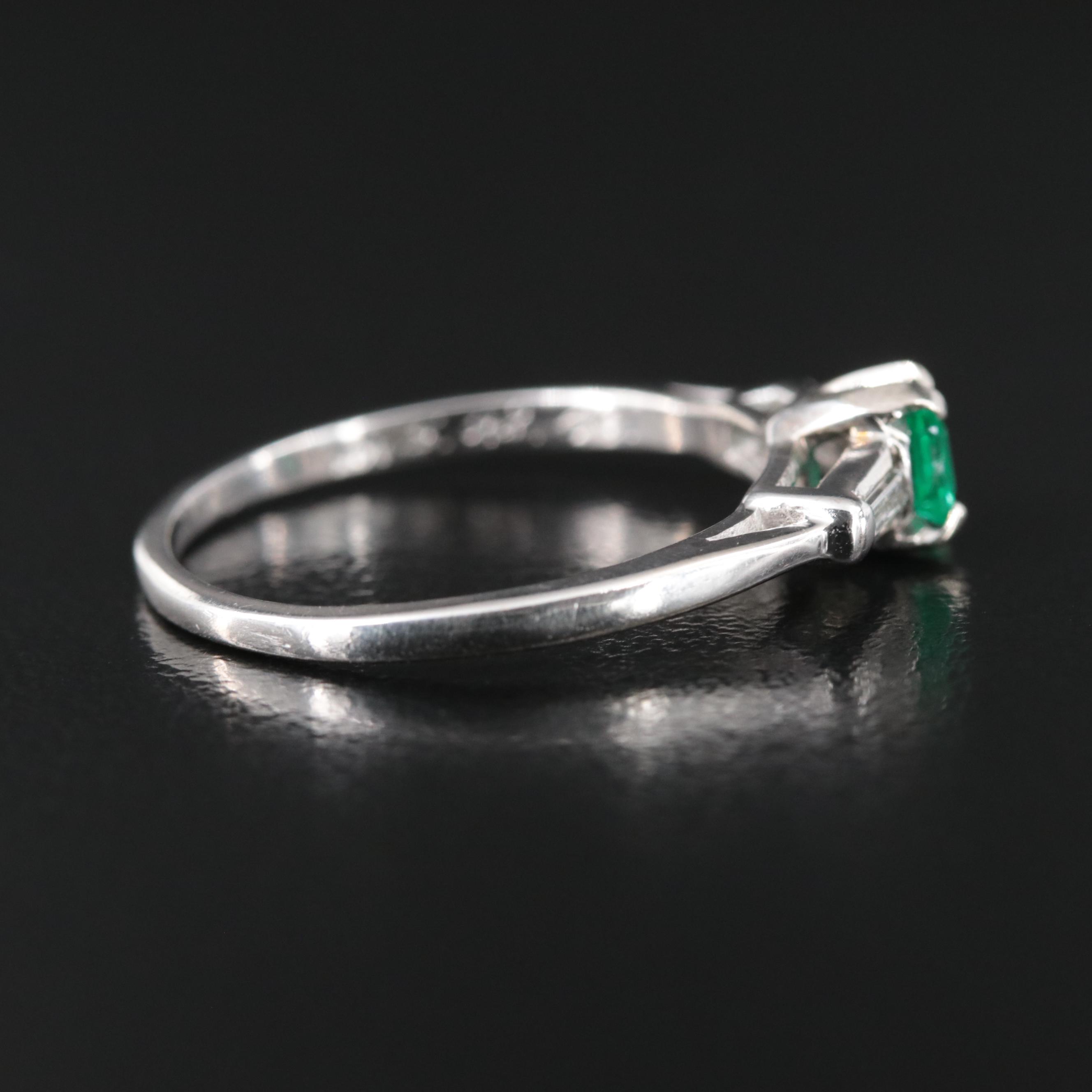 14K Emerald and Diamond Ring