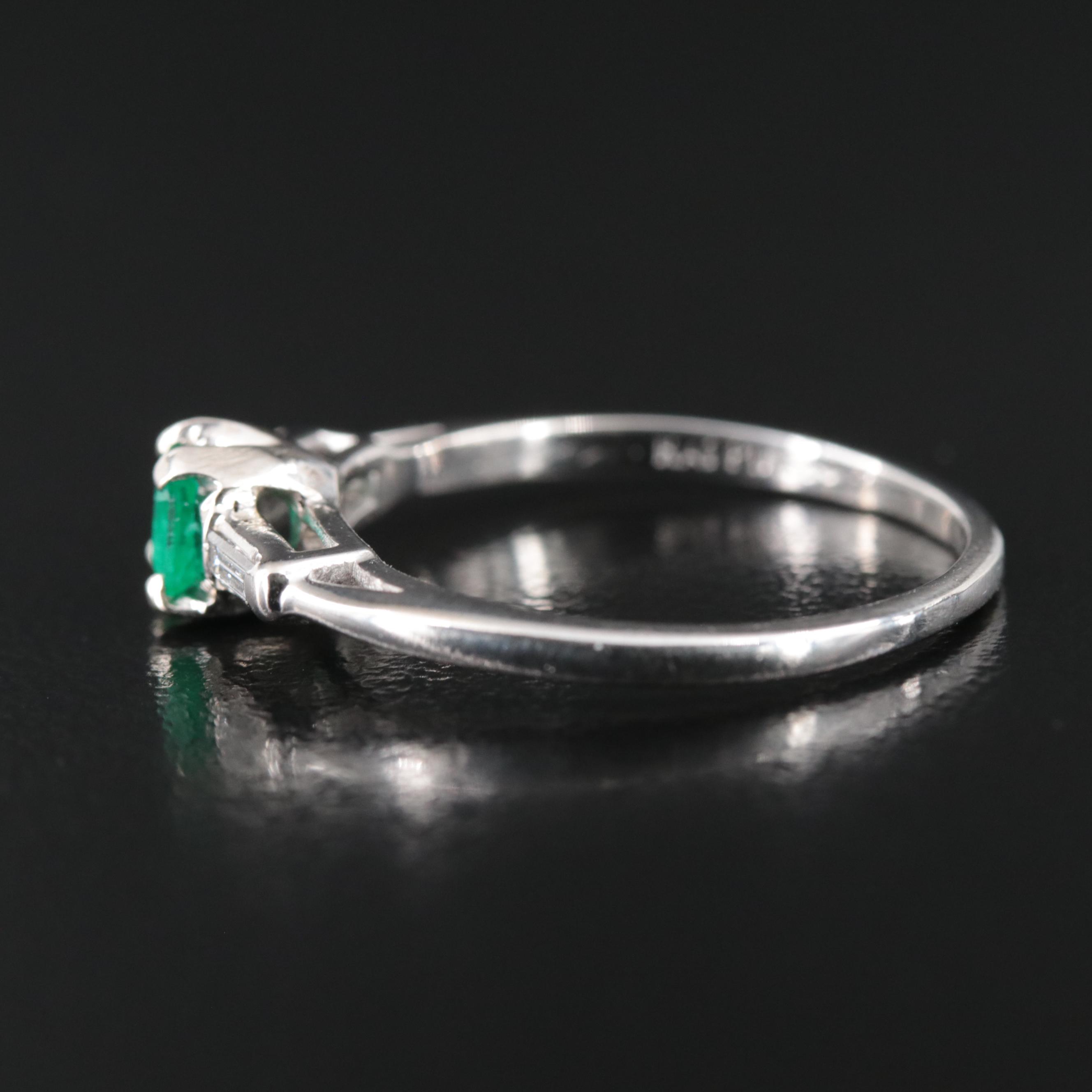 14K Emerald and Diamond Ring