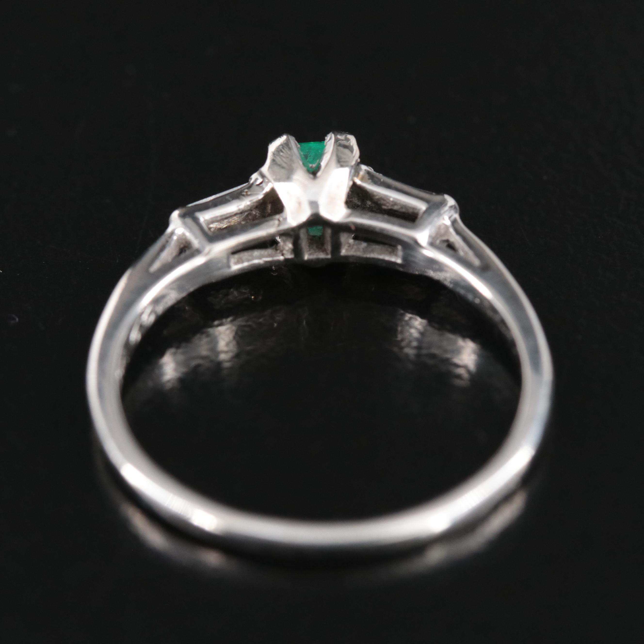 14K Emerald and Diamond Ring