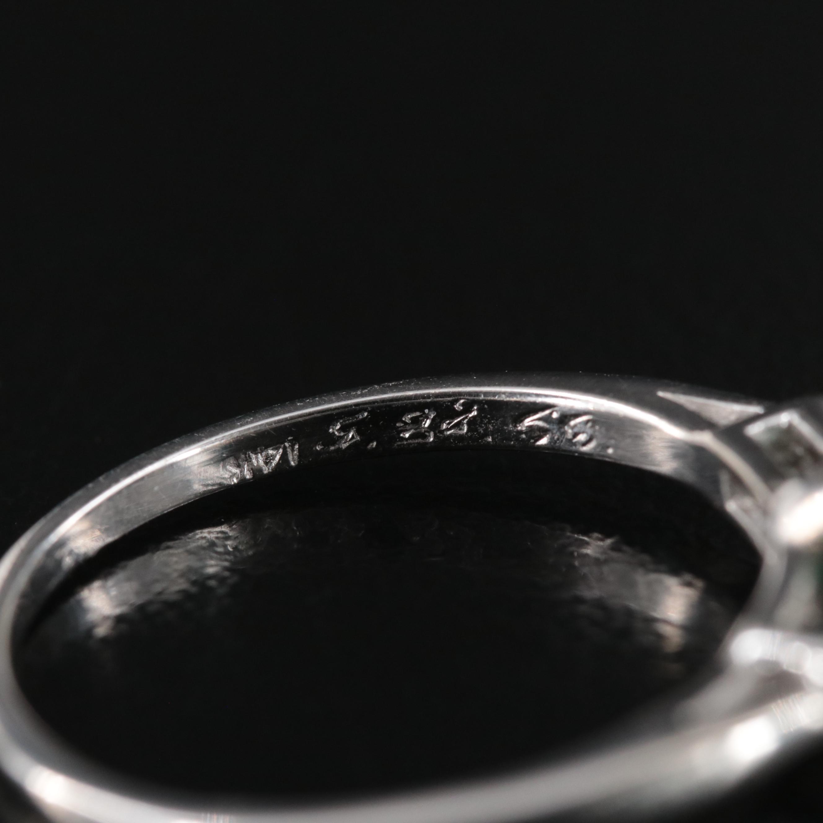 14K Emerald and Diamond Ring