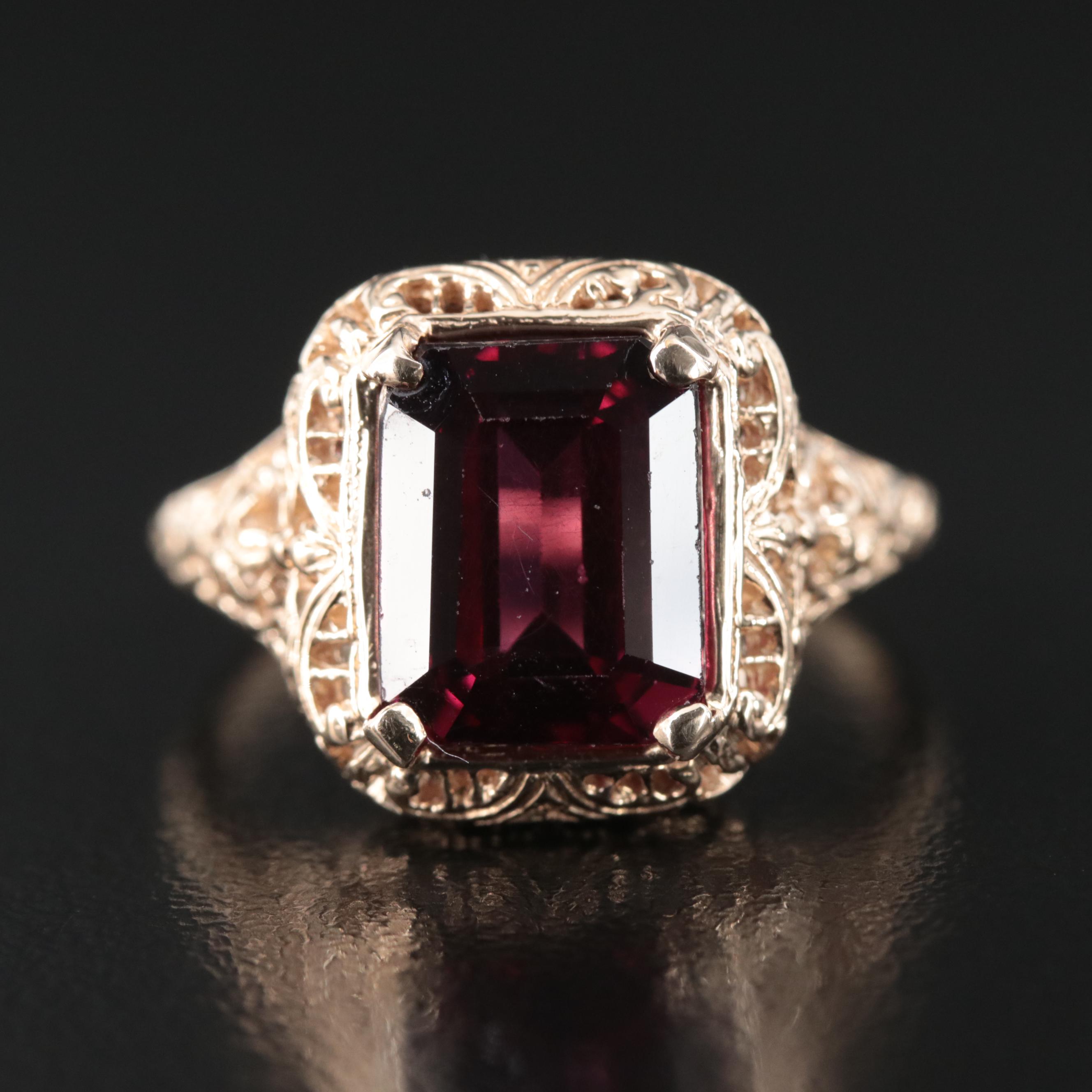 10K Garnet Ring