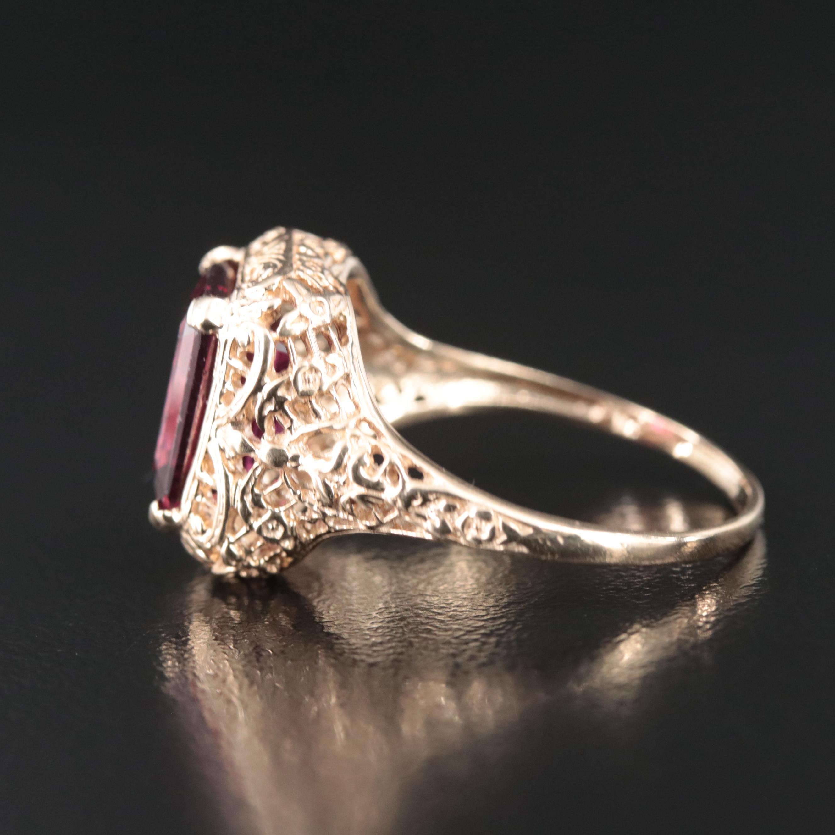 10K Garnet Ring