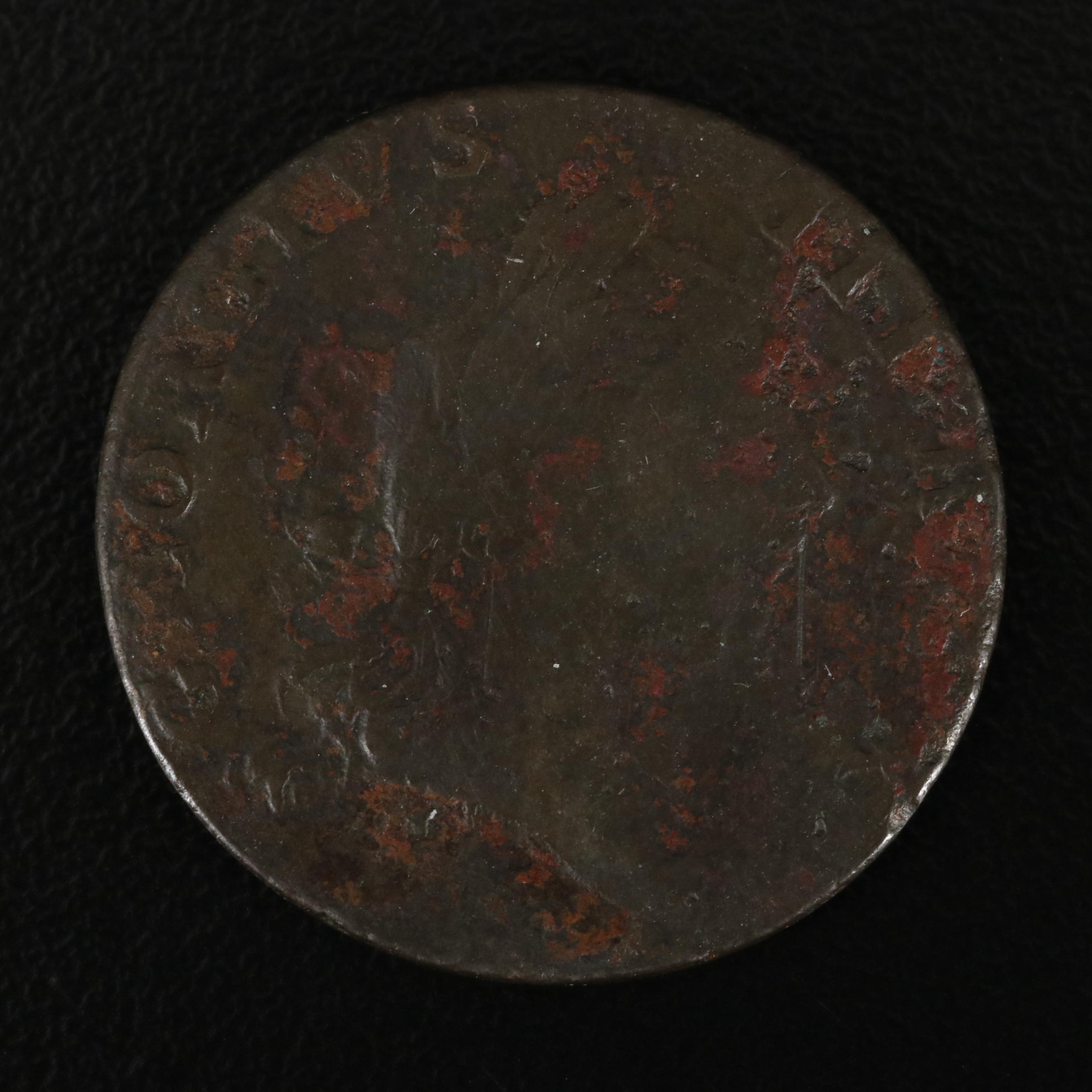 1773 Colonial Virginia Half Penny