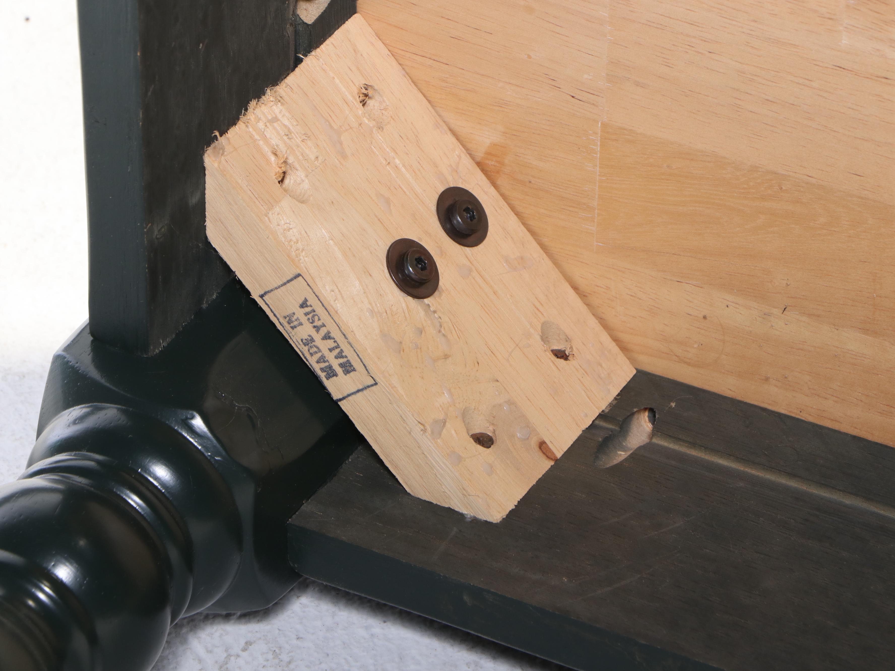 American Primitive Style Parcel-Painted Hardwood Console Table