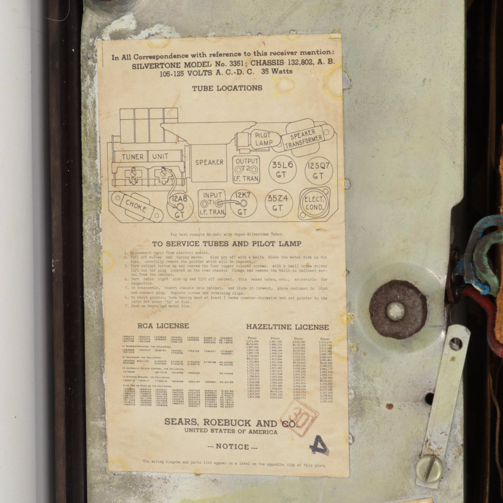 Crosley, Westinghouse, Silvertone and Setchell Carlson Tube Radios