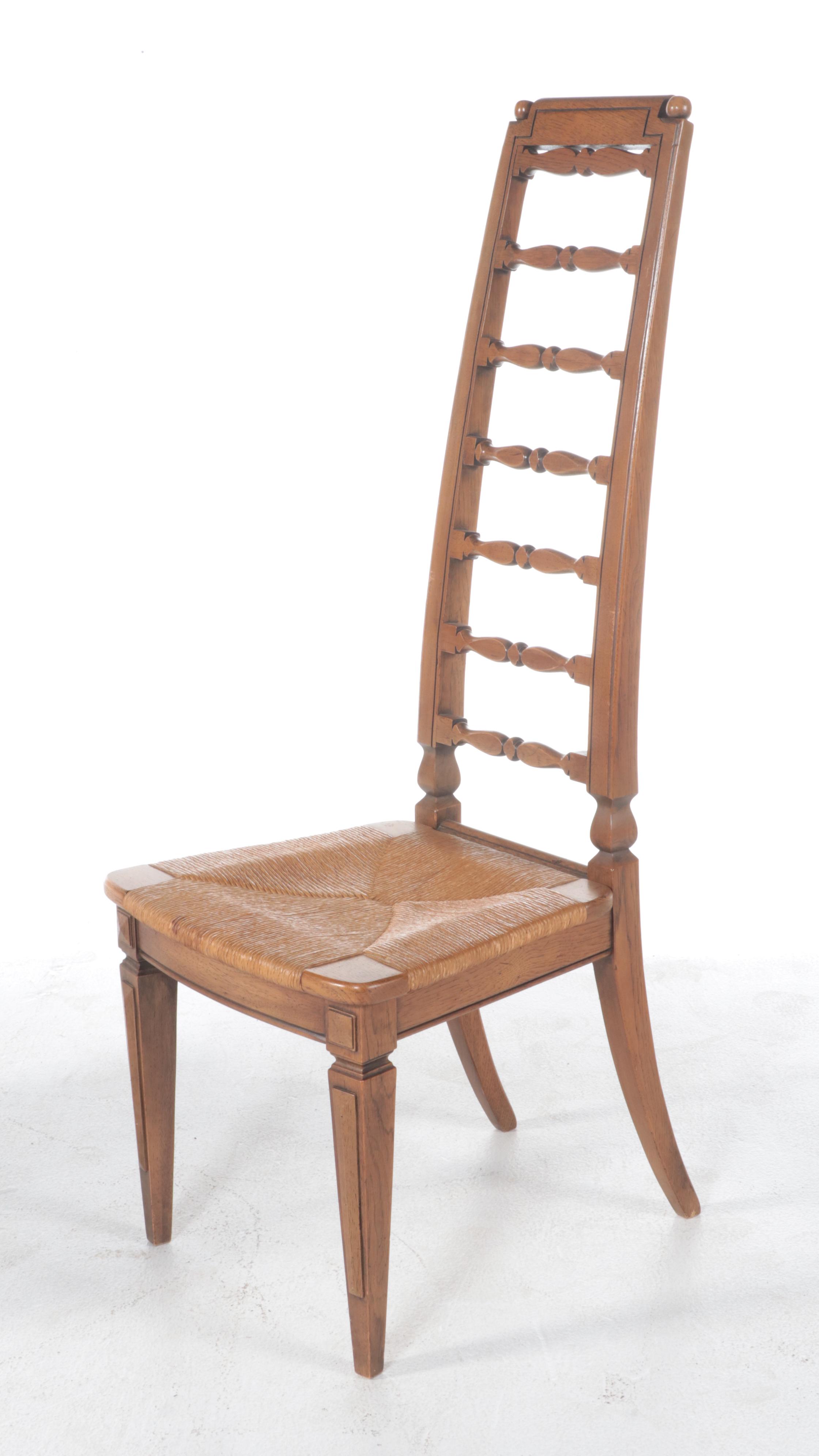 Thomasville Seven-Piece Spanish Colonial Style Iron-Mounted Pecan Dining Set