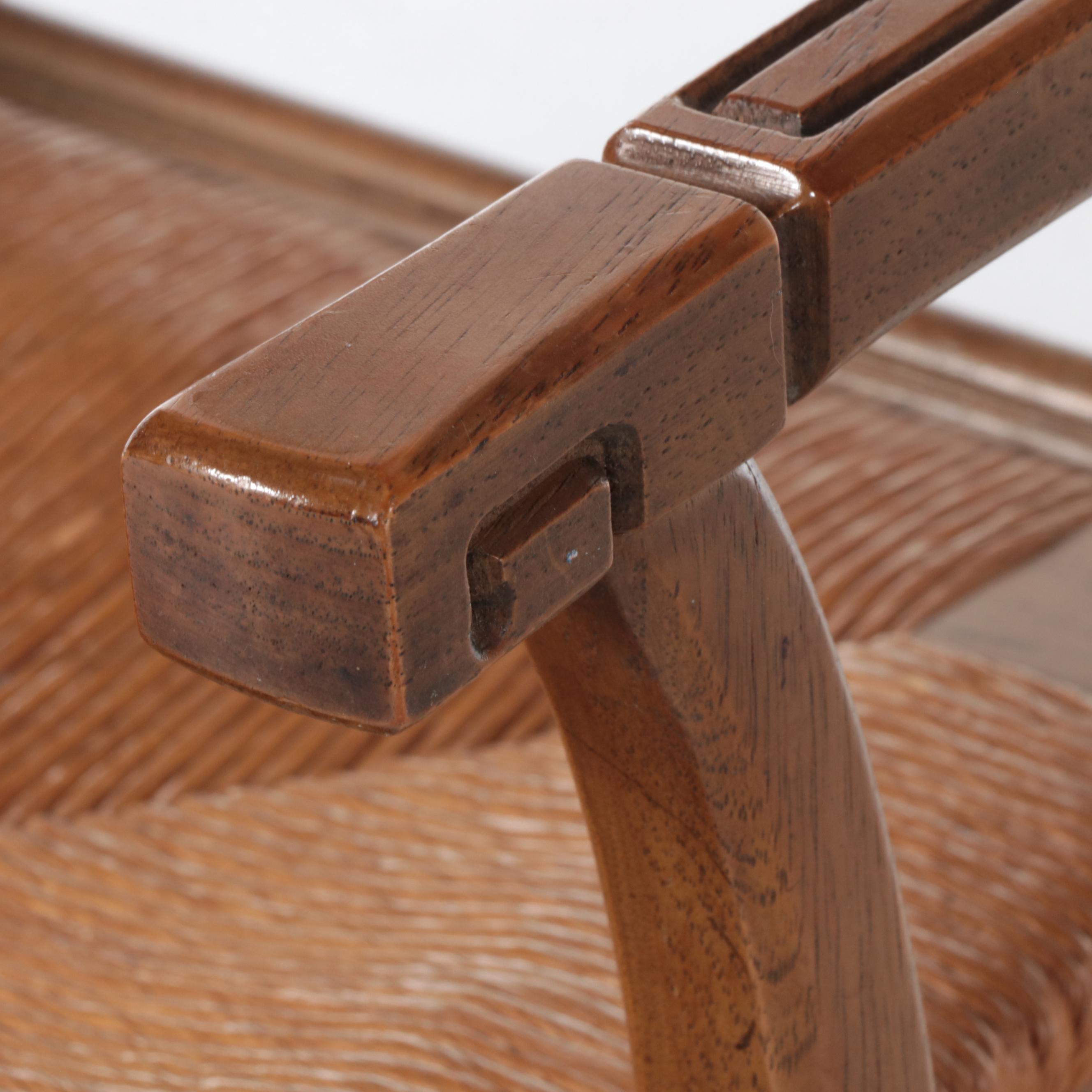 Thomasville Seven-Piece Spanish Colonial Style Iron-Mounted Pecan Dining Set