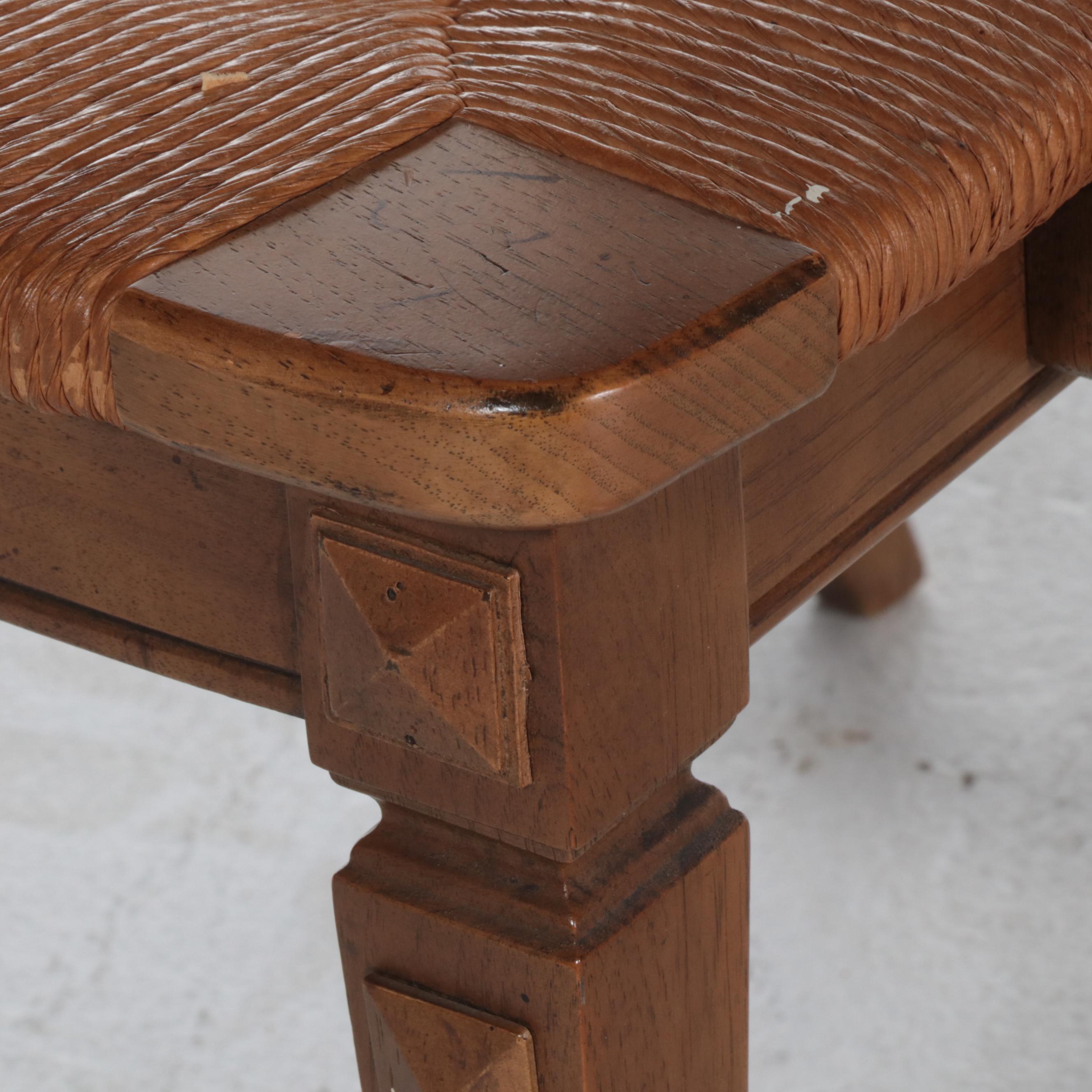 Thomasville Seven-Piece Spanish Colonial Style Iron-Mounted Pecan Dining Set