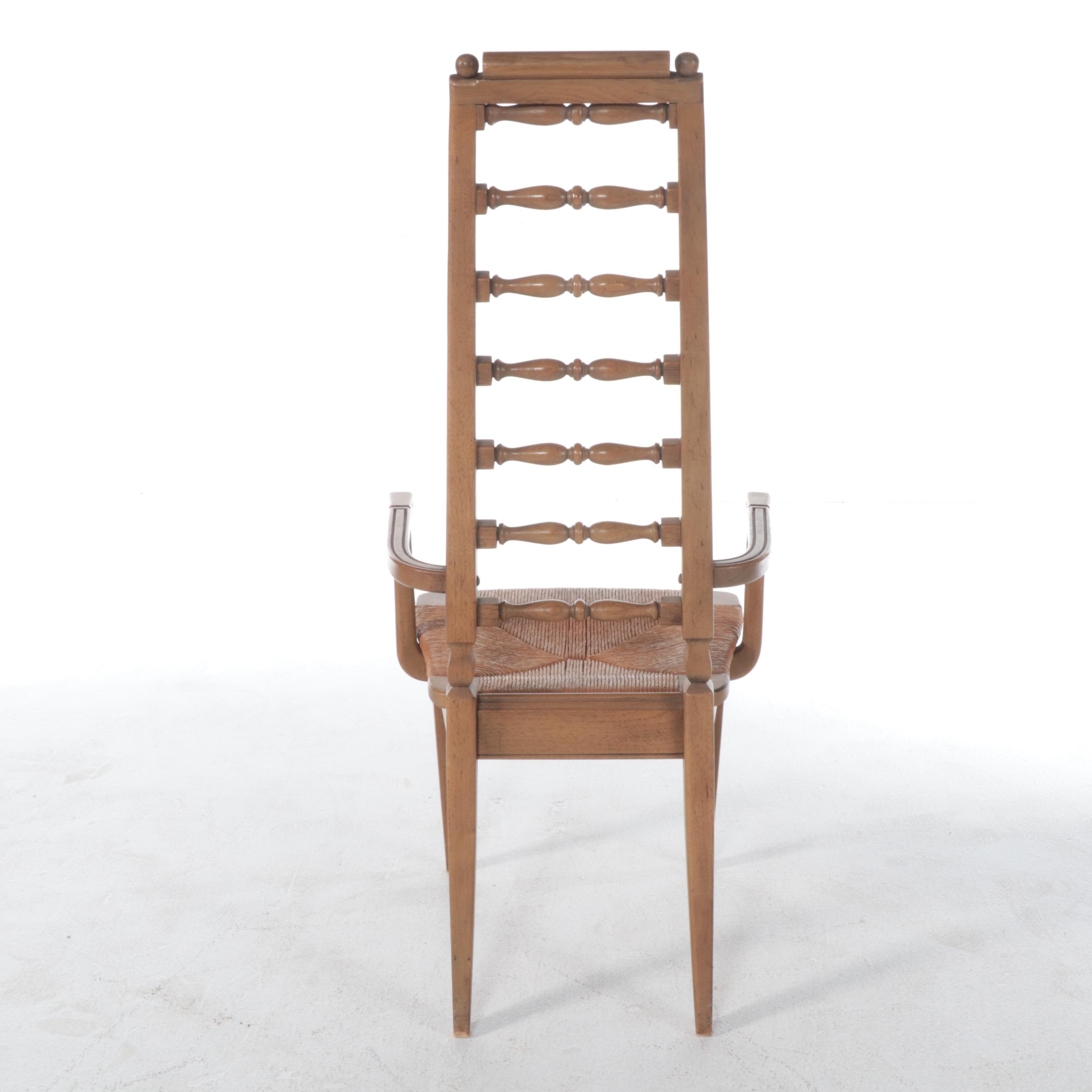 Thomasville Seven-Piece Spanish Colonial Style Iron-Mounted Pecan Dining Set