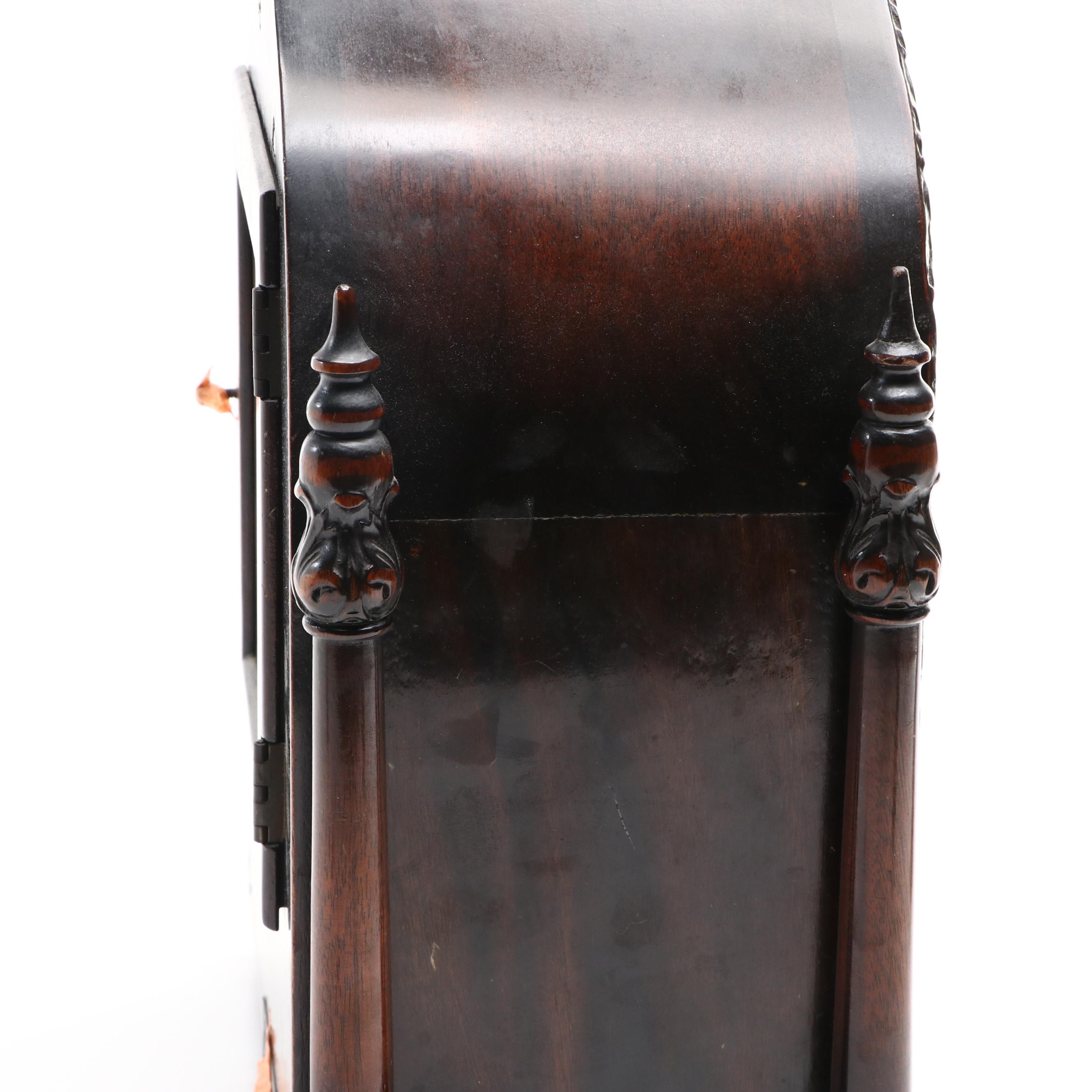 Herman Miller German Wooden Mantel Clock, Early to Mid-20th Century