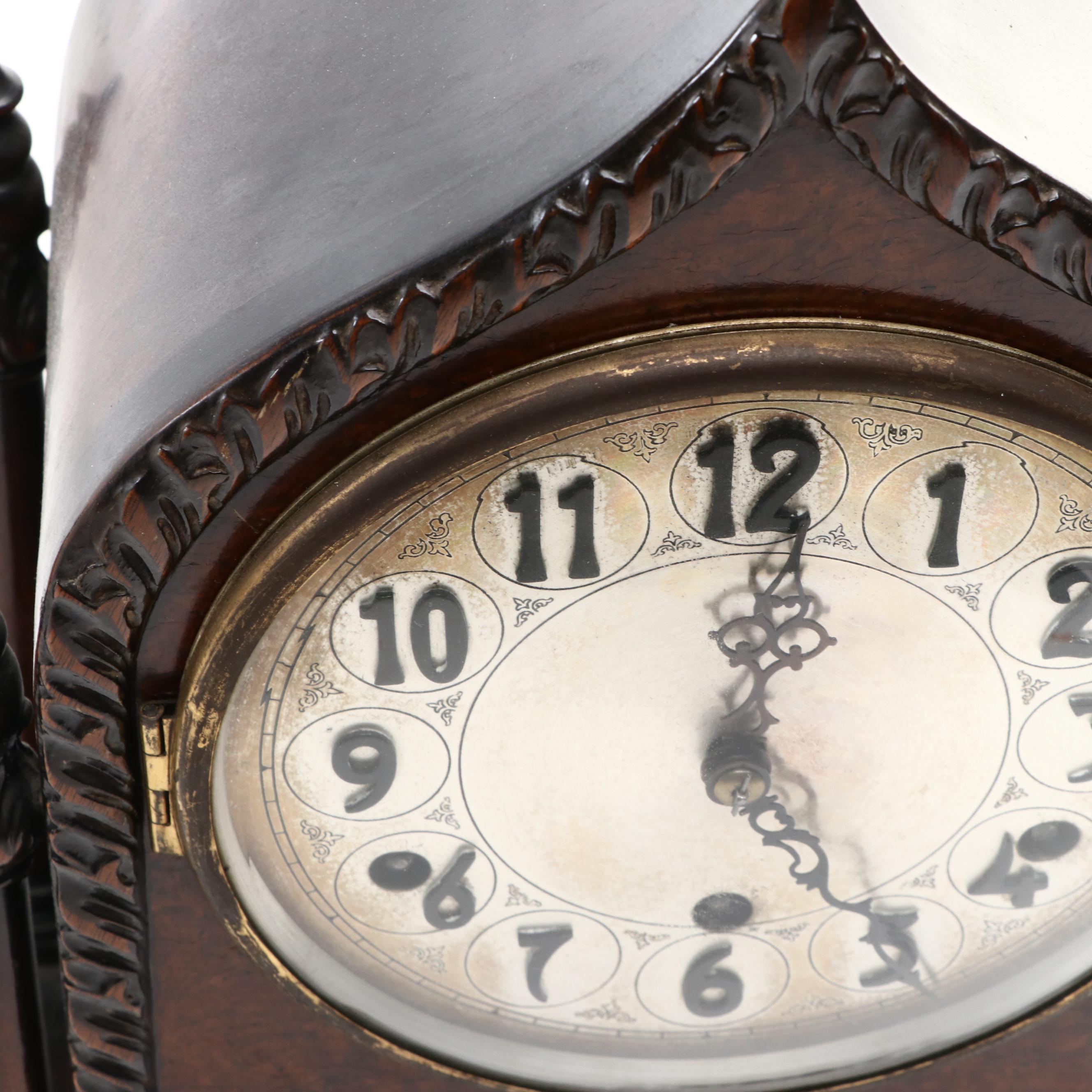 Herman Miller German Wooden Mantel Clock, Early to Mid-20th Century