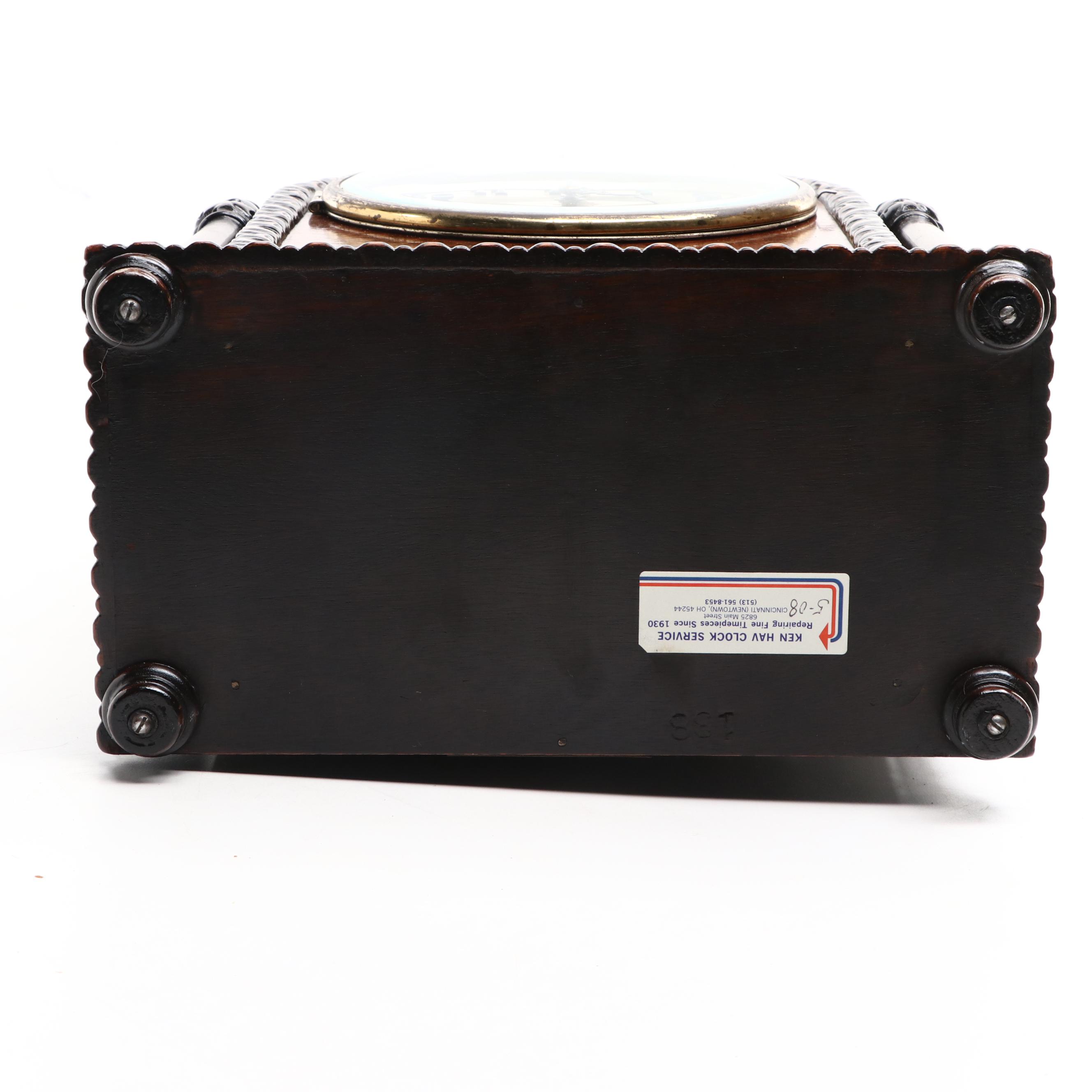 Herman Miller German Wooden Mantel Clock, Early to Mid-20th Century