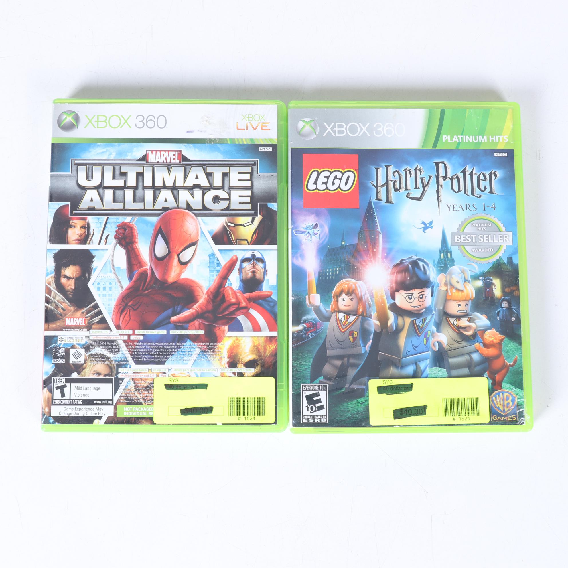 Five Microsoft XBOX 360 Live Video Games with LEGO Harry Potter Game