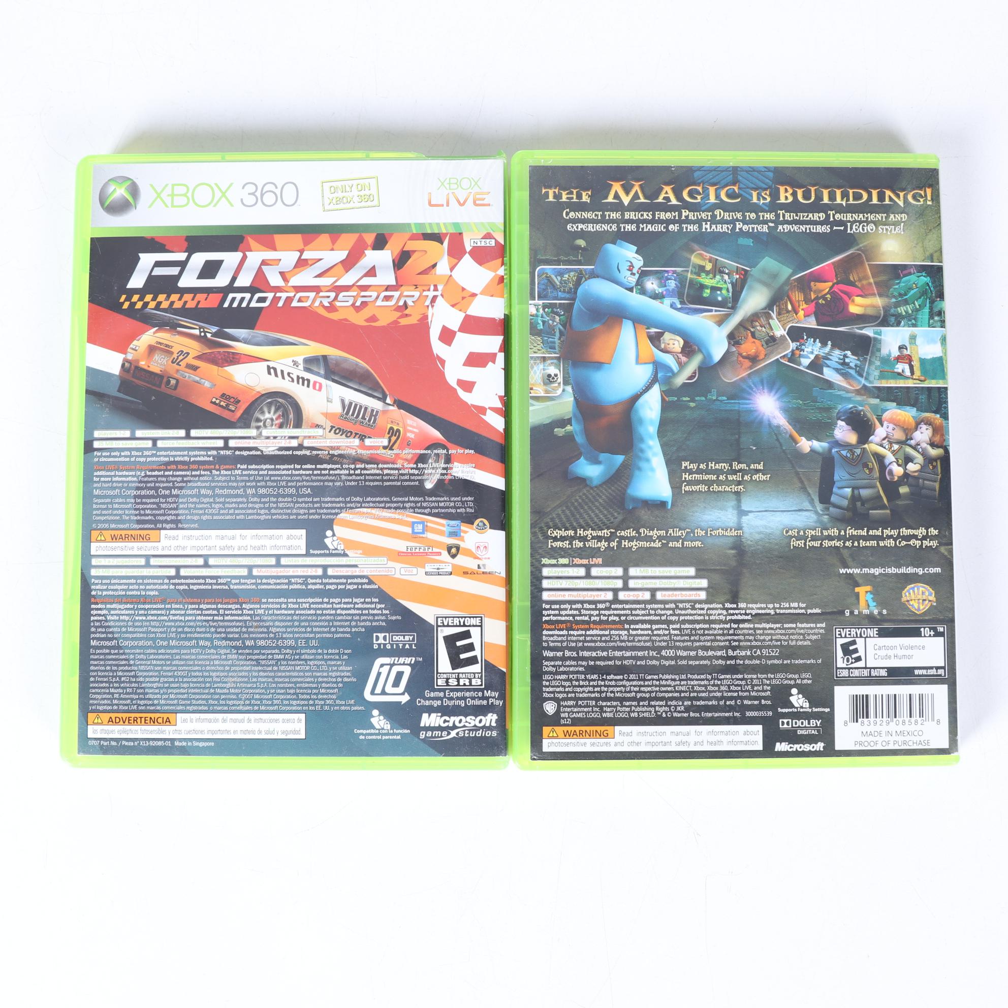 Five Microsoft XBOX 360 Live Video Games with LEGO Harry Potter Game