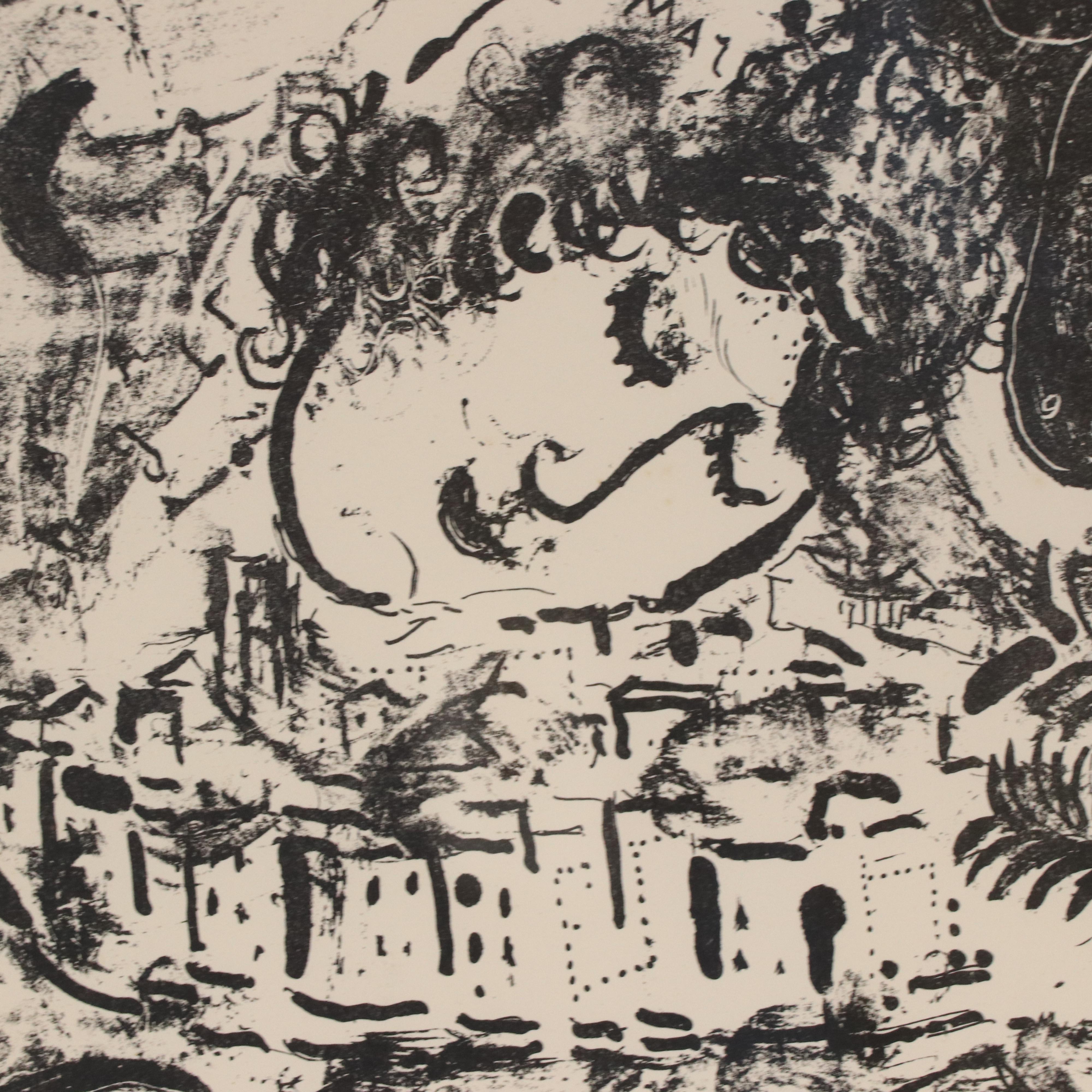 Marc Chagall Lithograph "Le Village," 1957