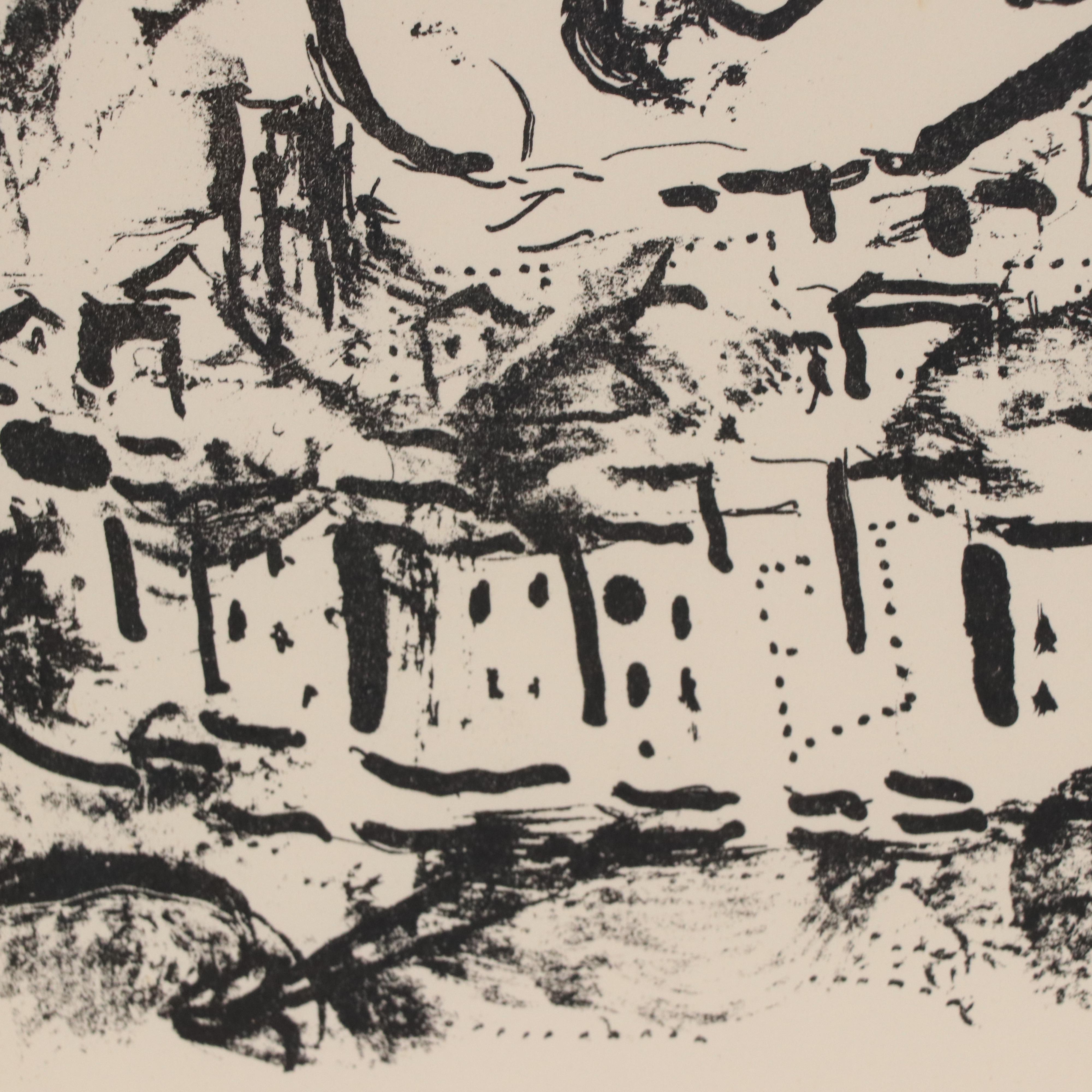 Marc Chagall Lithograph "Le Village," 1957