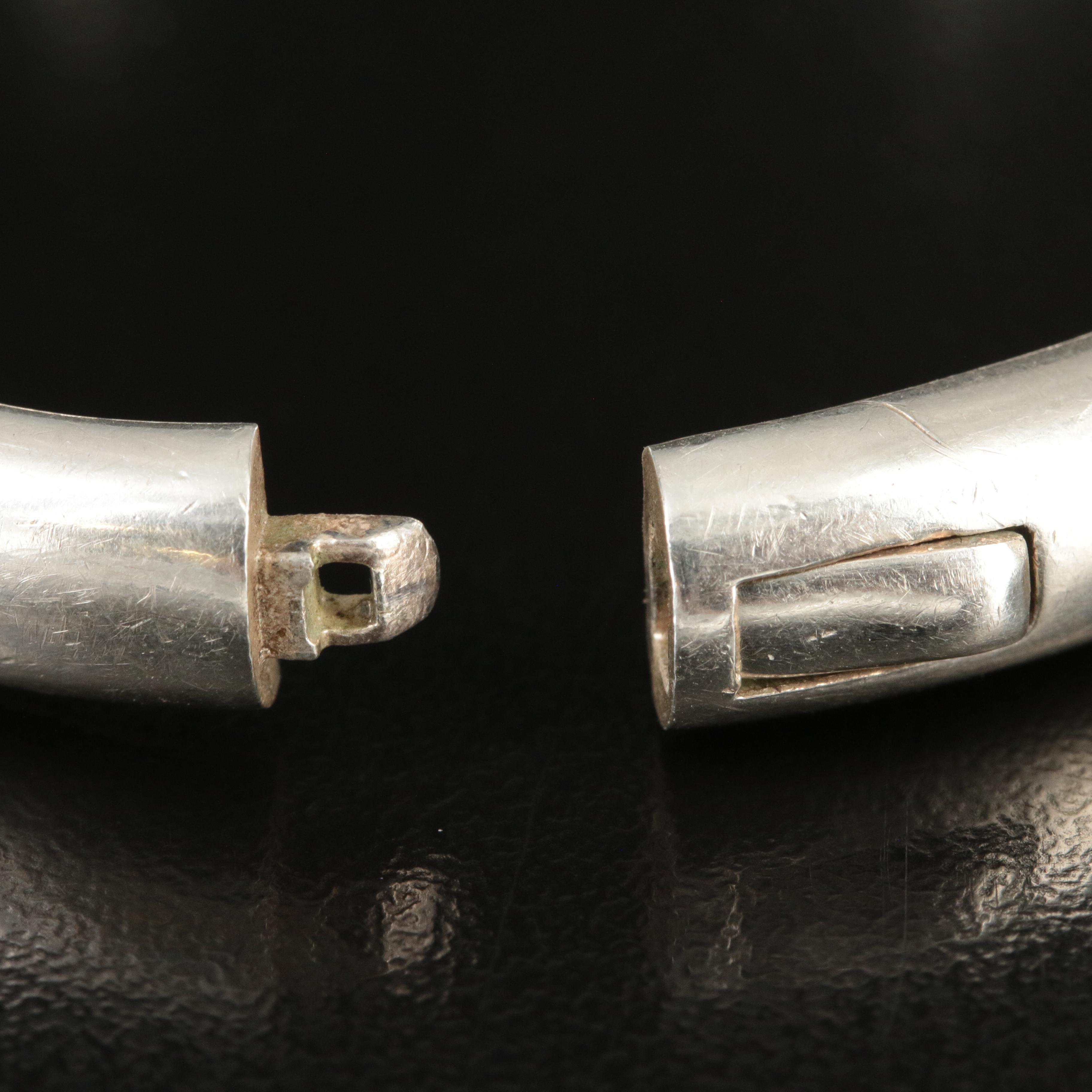 Tiffany & Co. Sterling "Nature" Rose Flower Hinged Bracelet