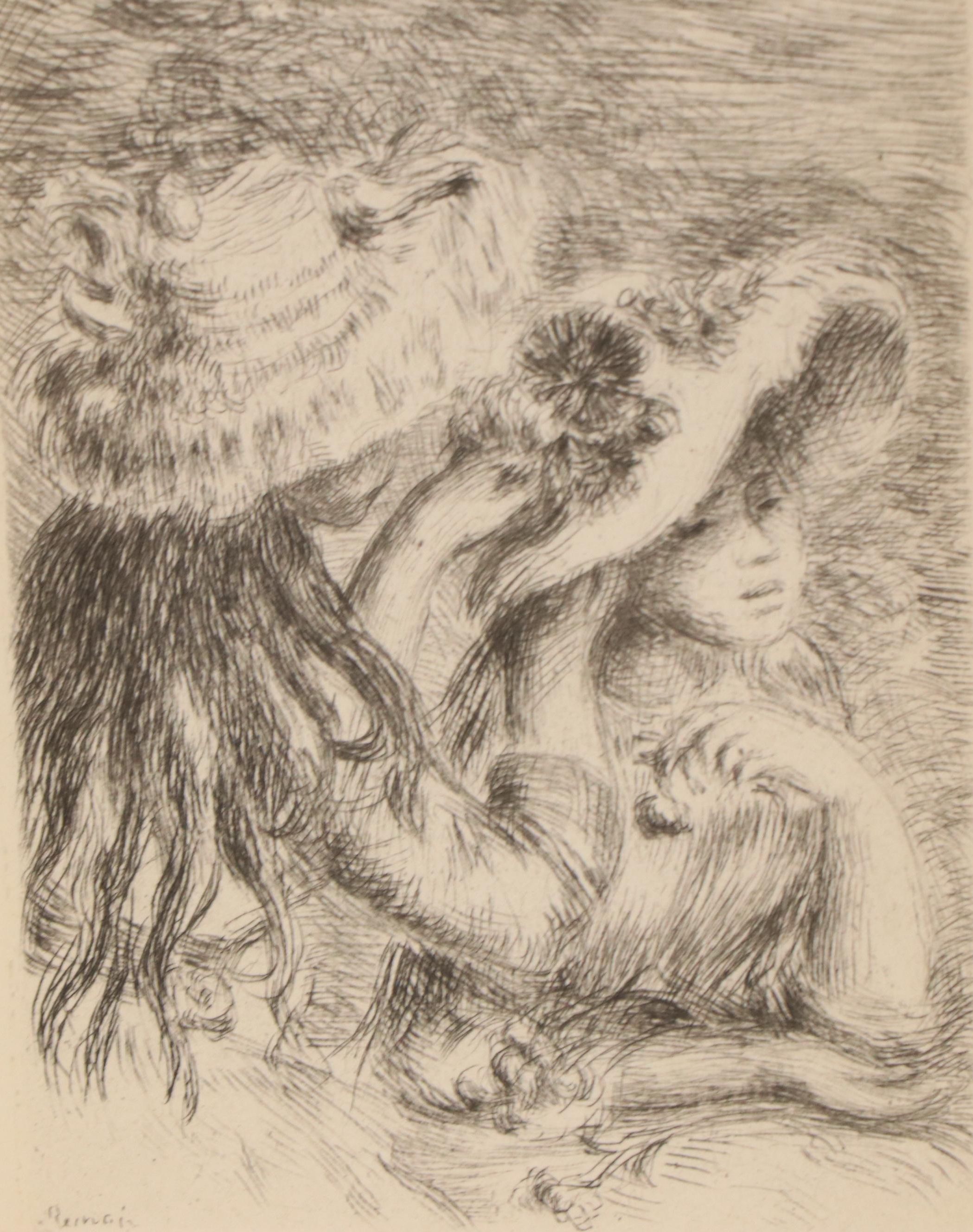Pierre-Auguste Renoir Restrike Etching "Le Chapeau Épinglé"