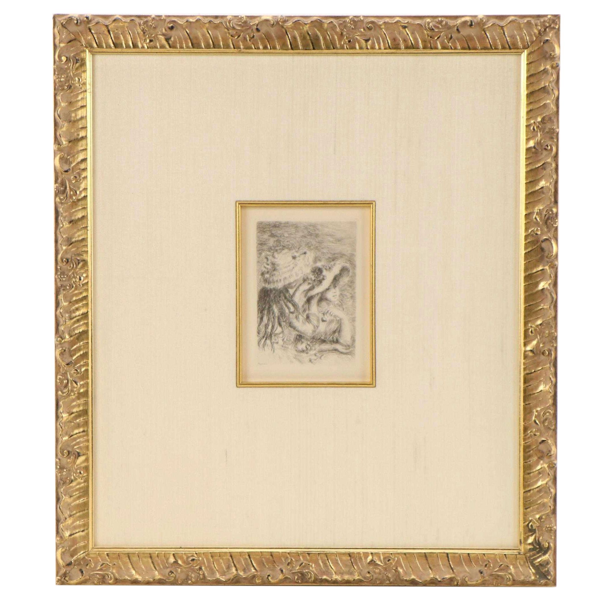Pierre-Auguste Renoir Restrike Etching "Le Chapeau Épinglé"