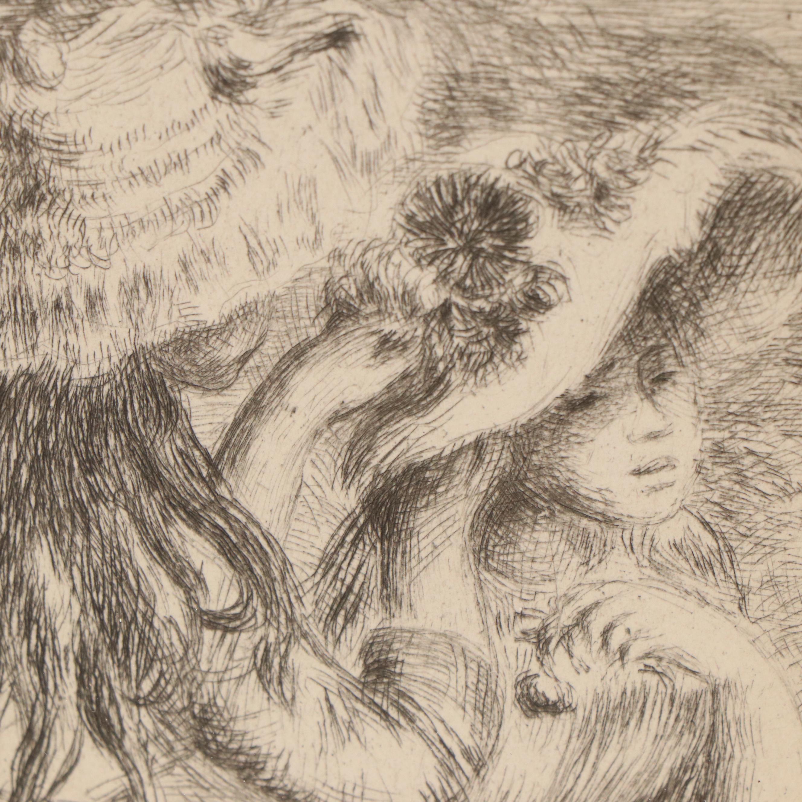 Pierre-Auguste Renoir Restrike Etching "Le Chapeau Épinglé"