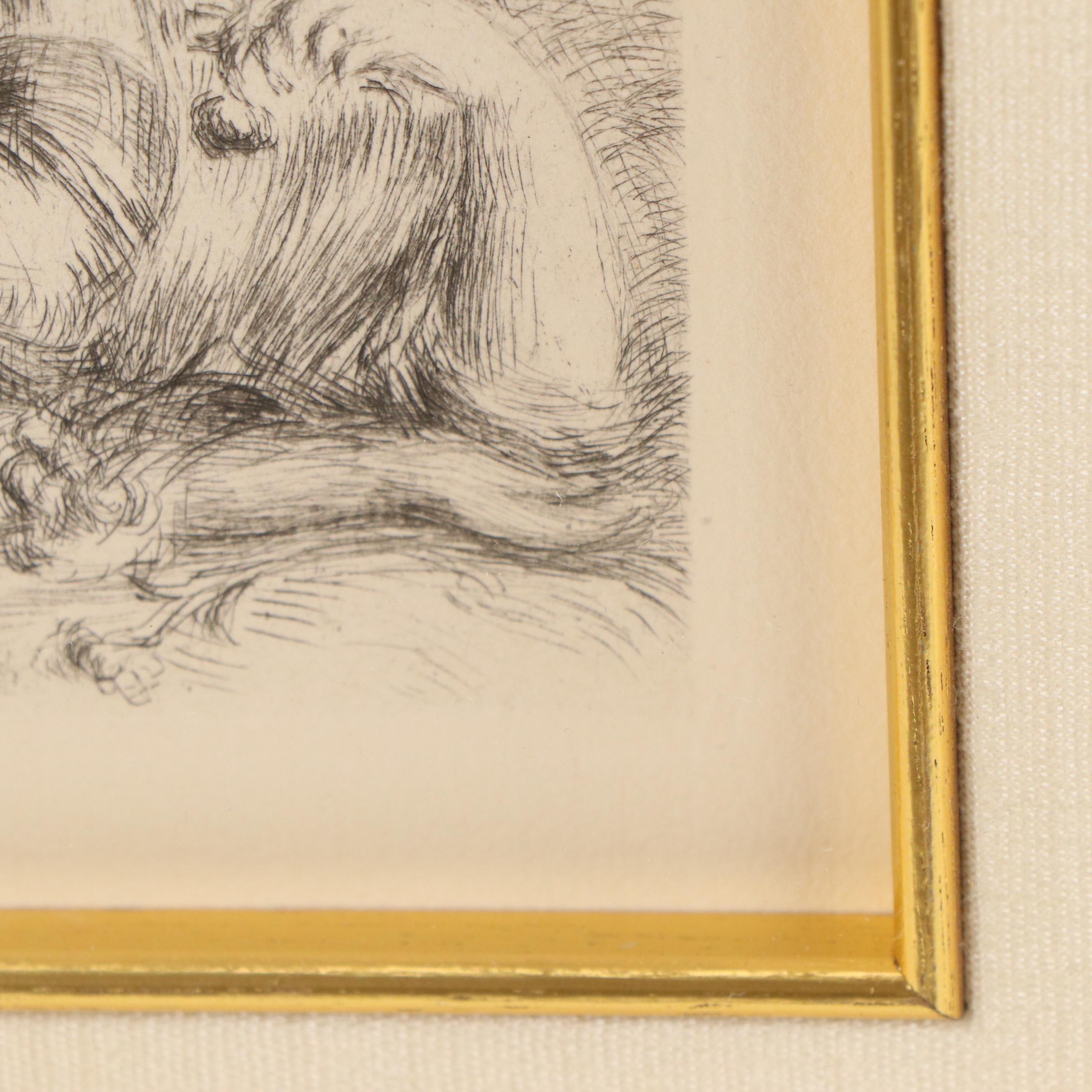 Pierre-Auguste Renoir Restrike Etching "Le Chapeau Épinglé"