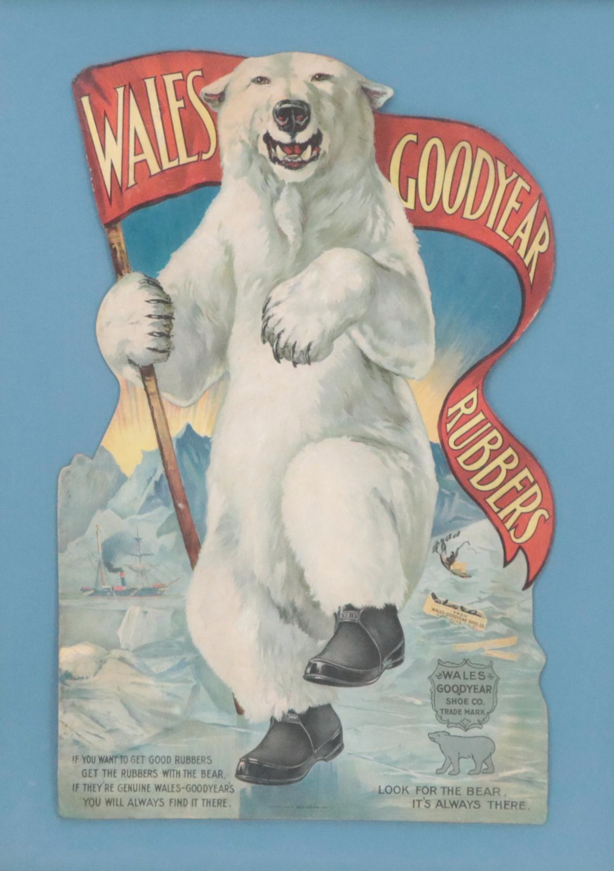 Wales Goodyear Shoes Advertisement with Polar Bear, 1900