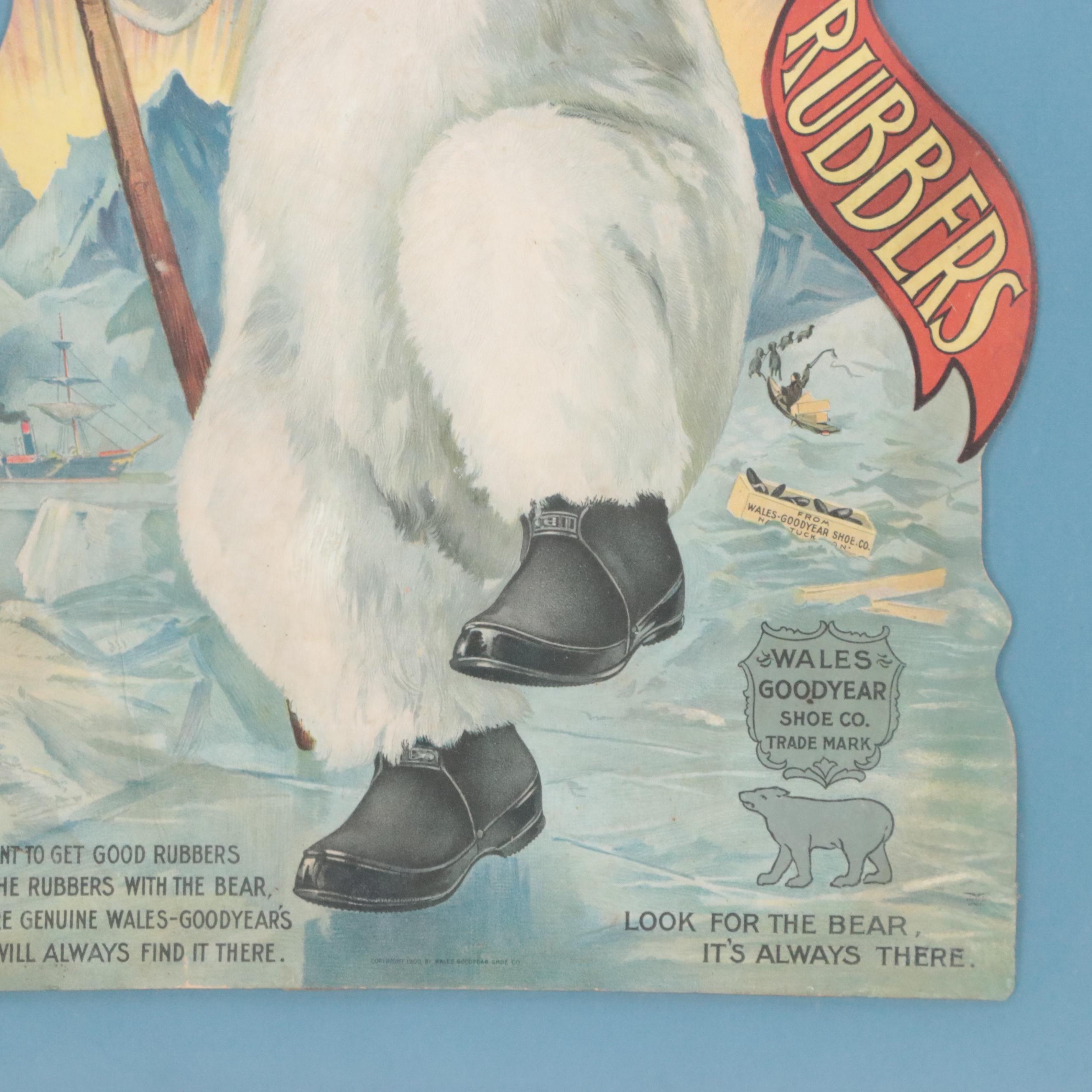 Wales Goodyear Shoes Advertisement with Polar Bear, 1900