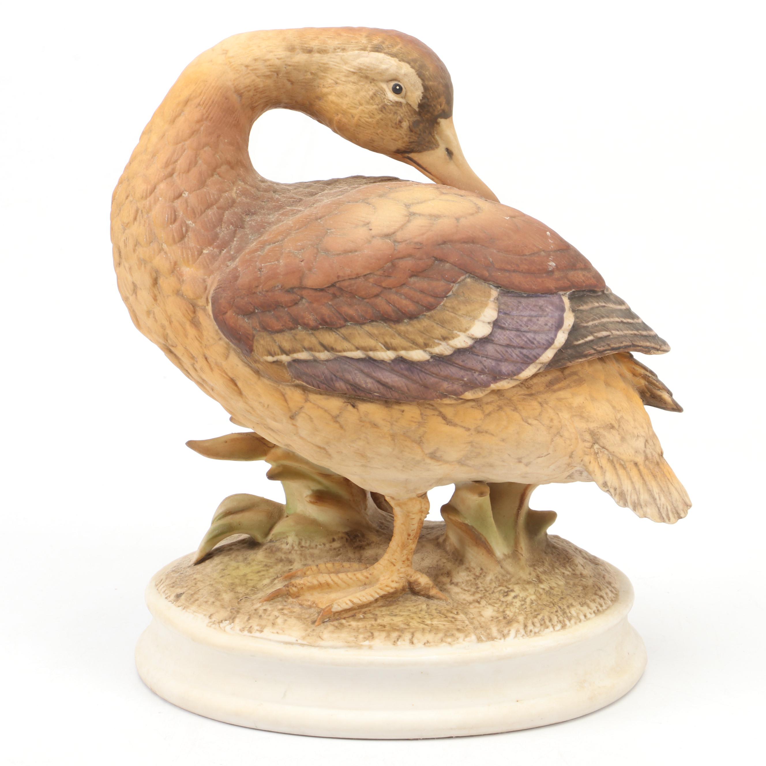 Boehm Bisque Bird Figurines with Andrea by Sadek Bisque Mallard Duck Statuttes