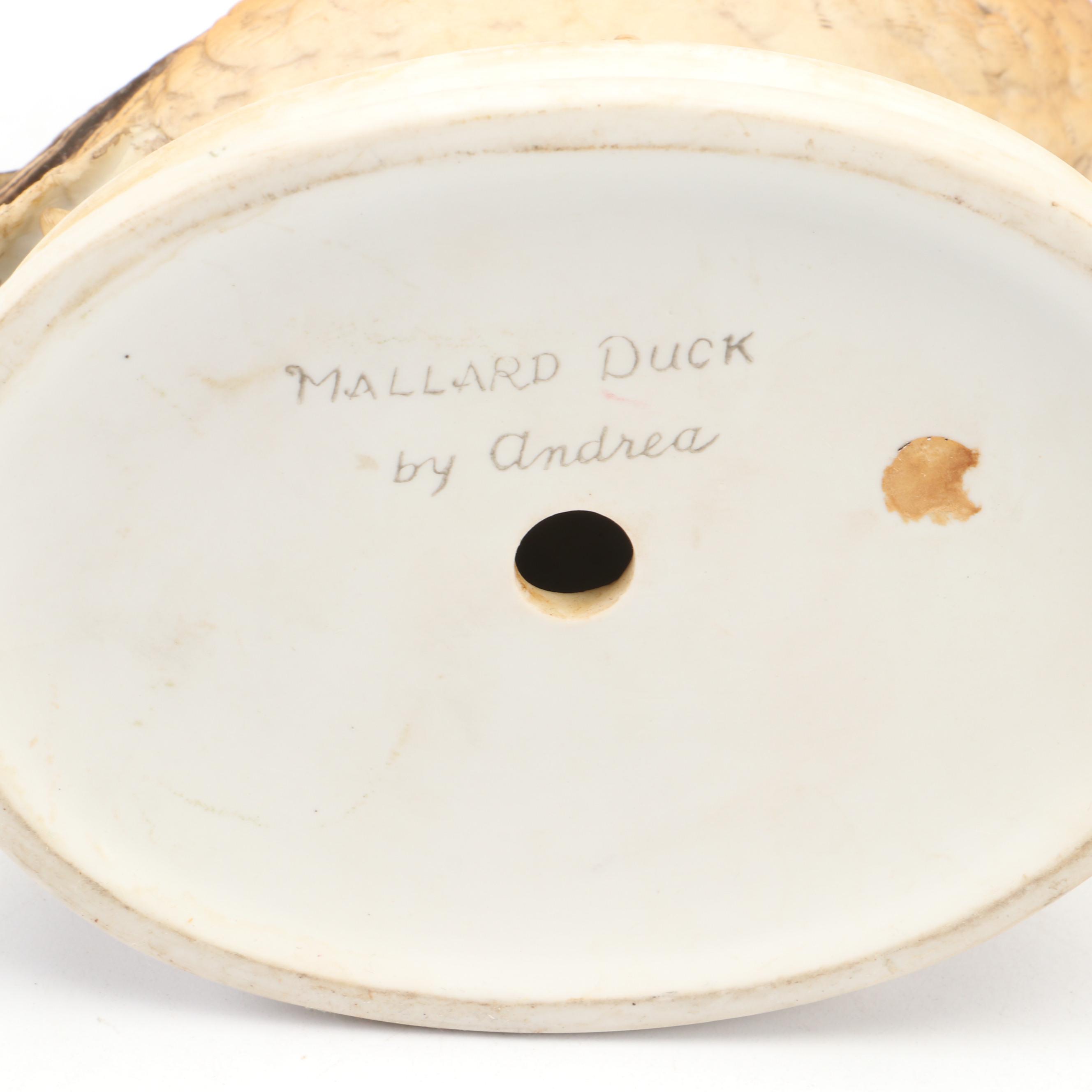 Boehm Bisque Bird Figurines with Andrea by Sadek Bisque Mallard Duck Statuttes