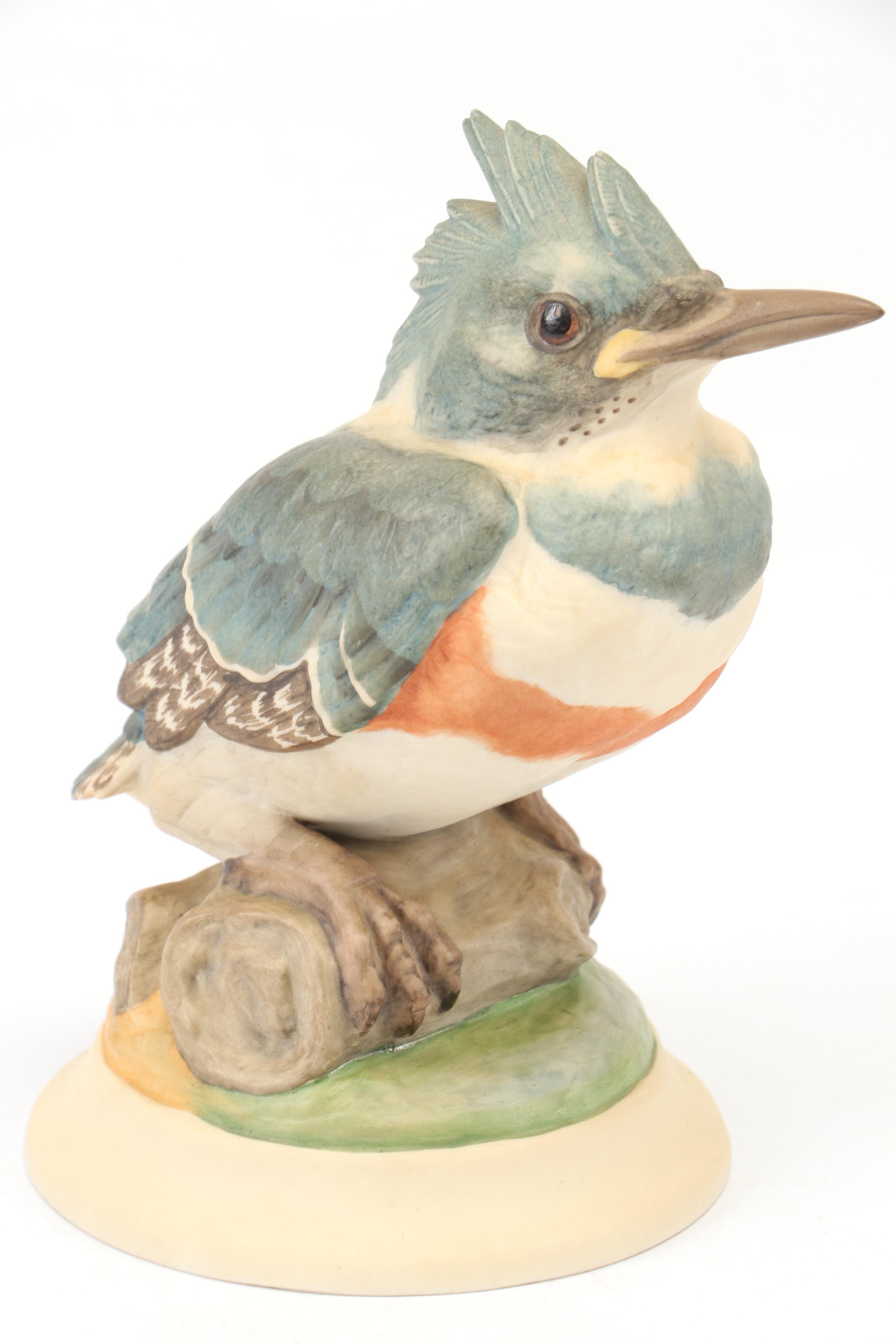 Boehm Bisque Bird Figurines with Andrea by Sadek Bisque Mallard Duck Statuttes