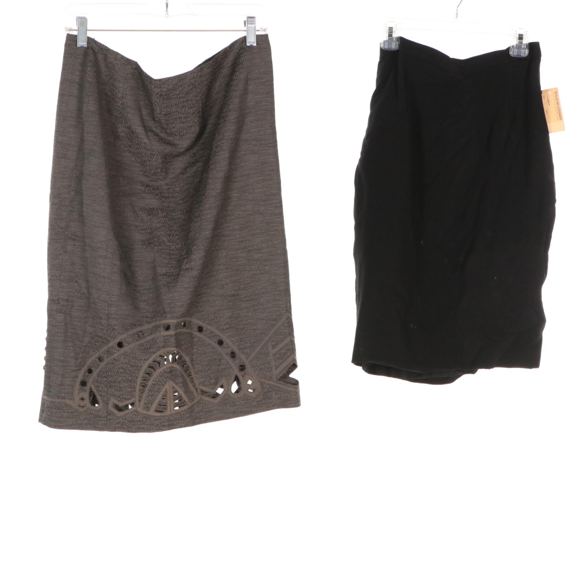 Vicky Tiel Silk Skirt, Elm Design Skirt Layer and Zac Posen Cutout Accent Skirt