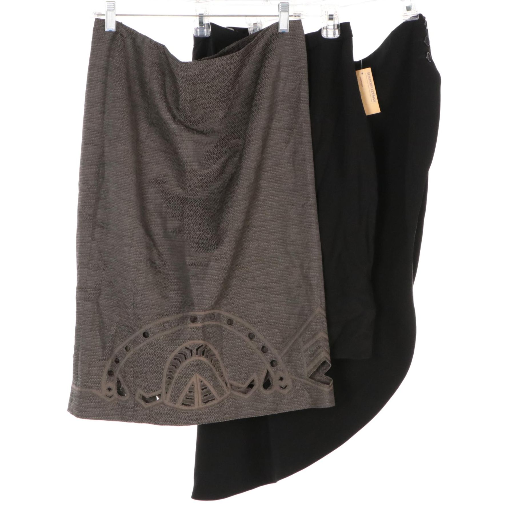 Vicky Tiel Silk Skirt, Elm Design Skirt Layer and Zac Posen Cutout Accent Skirt