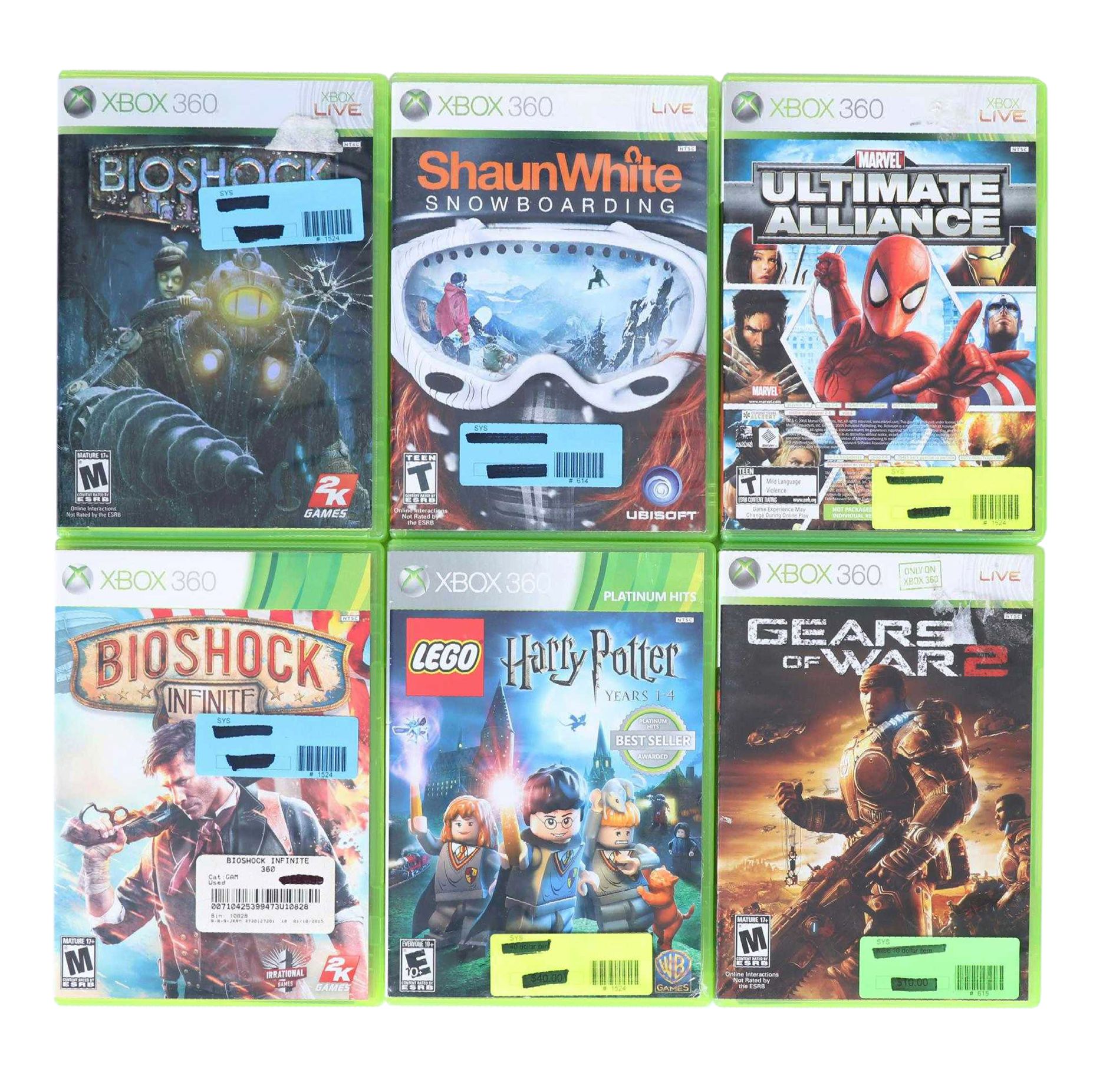 Five Microsoft XBOX 360 Live Video Games with LEGO Harry Potter Game