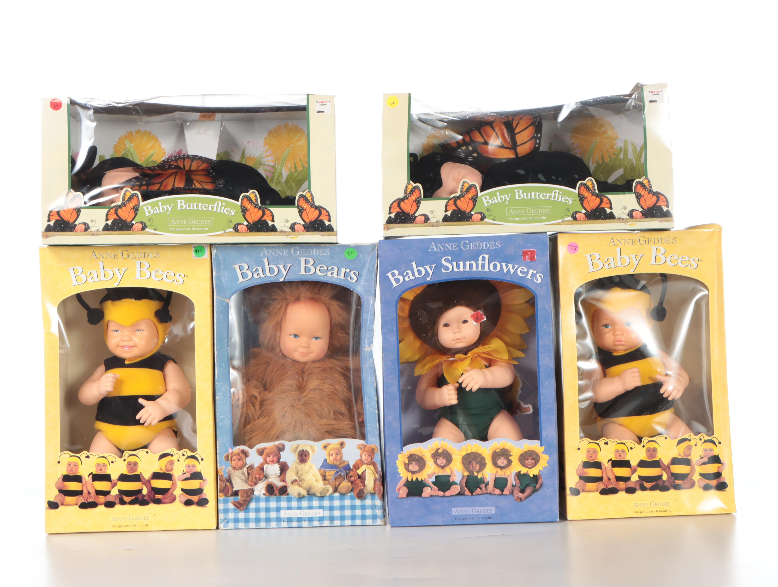 Ashton Drake Galleries Porcelain Doll with Anne Geddes and Other Costumed Dolls